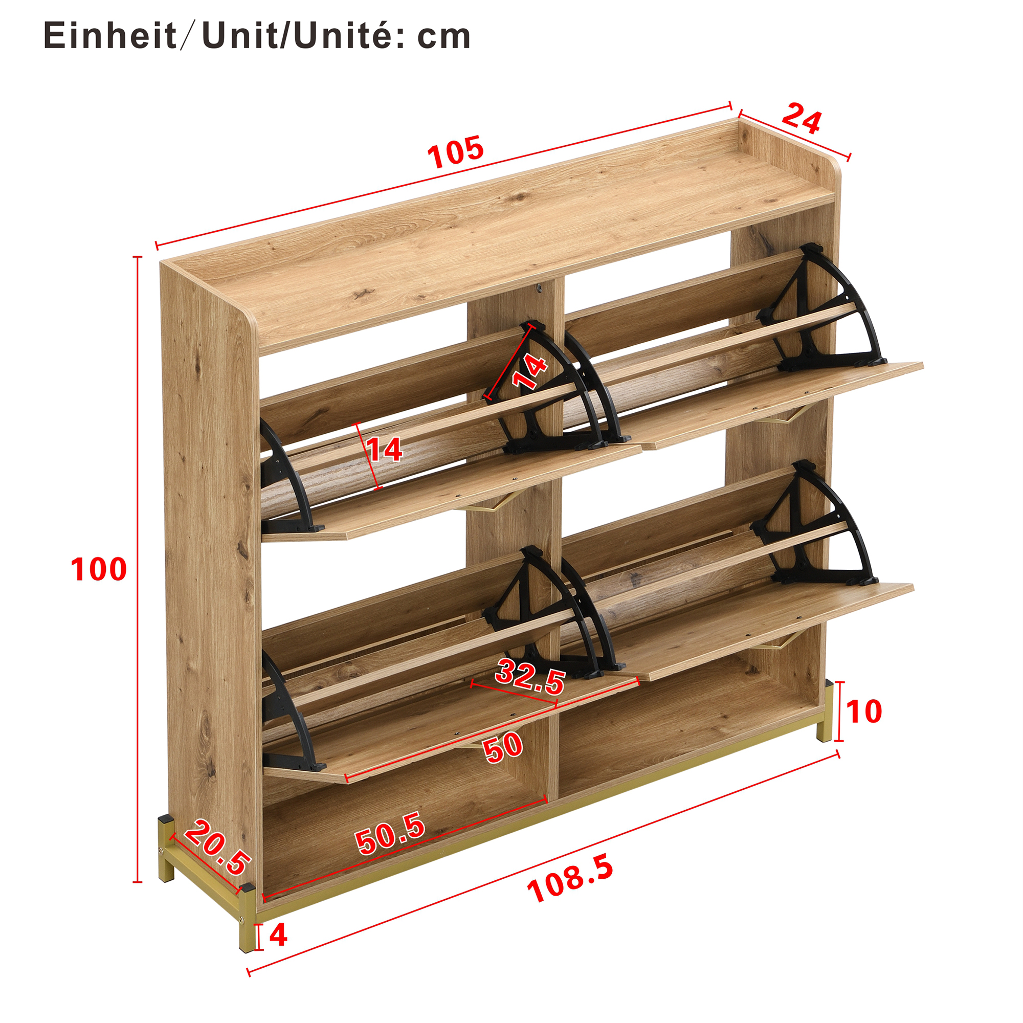 Dimensions du meuble à chaussures