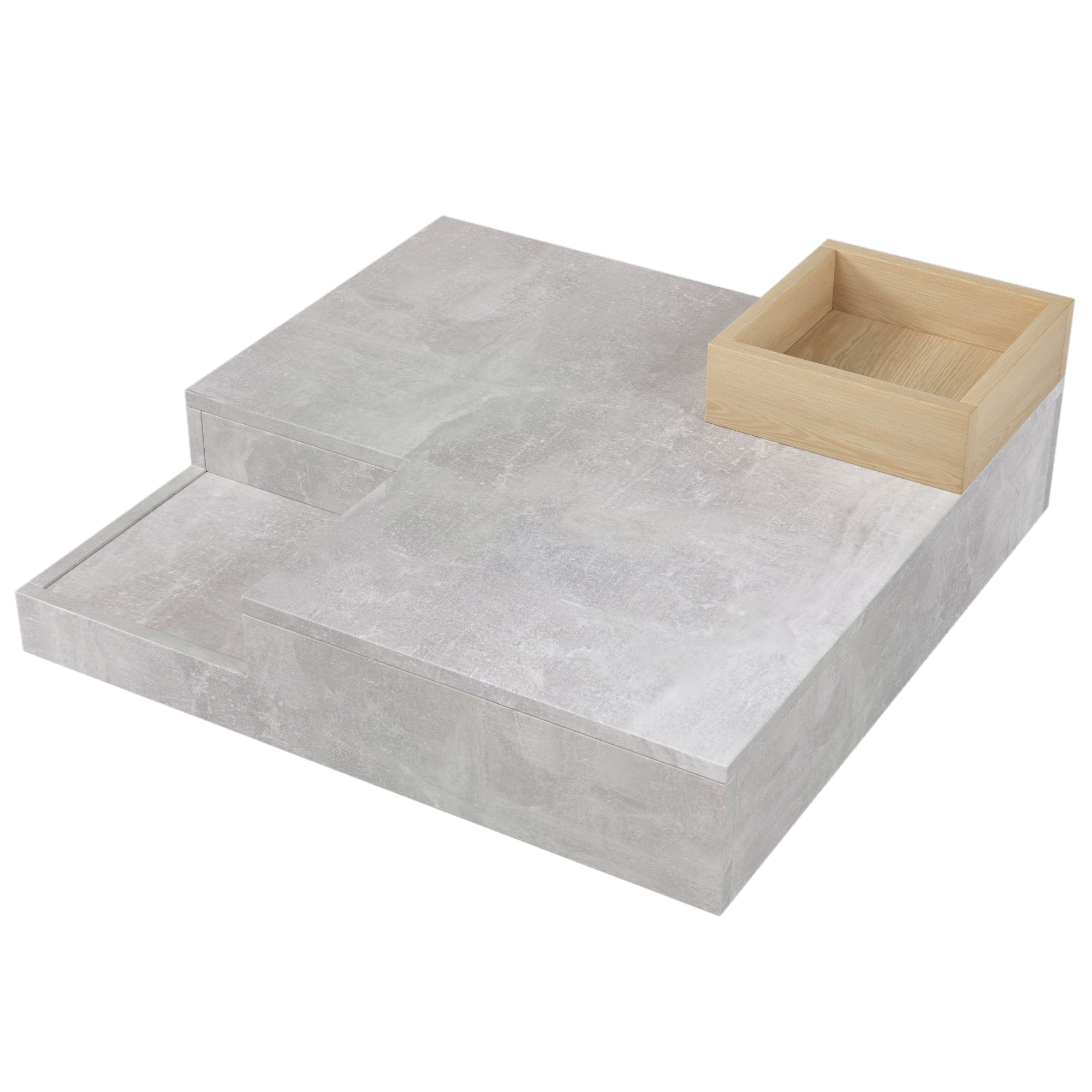 produit complet table basse béton bois