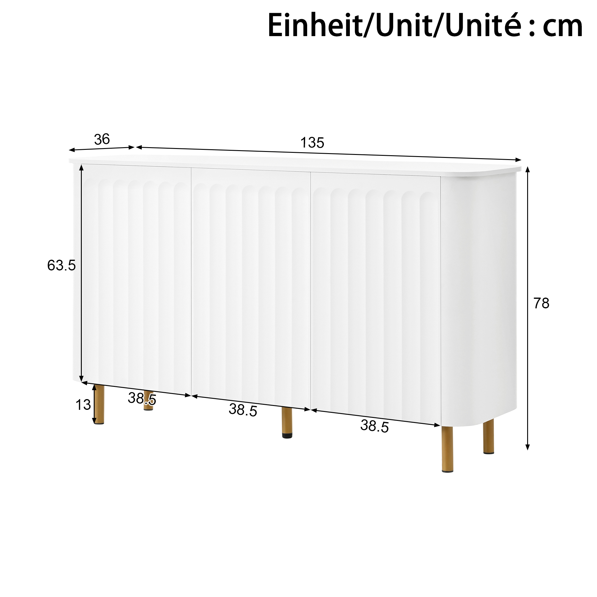 Dimensions du buffet