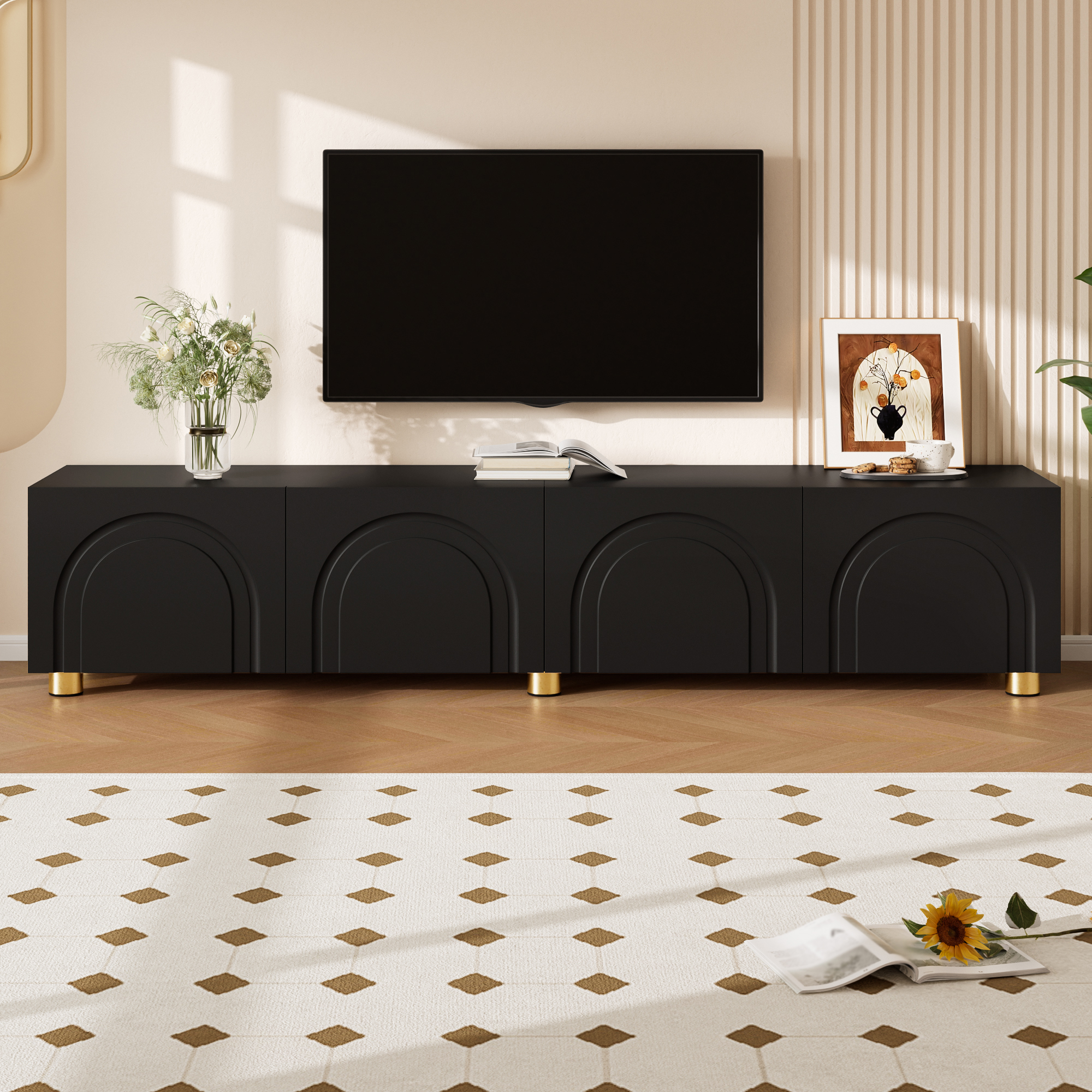 Détail du meuble TV
