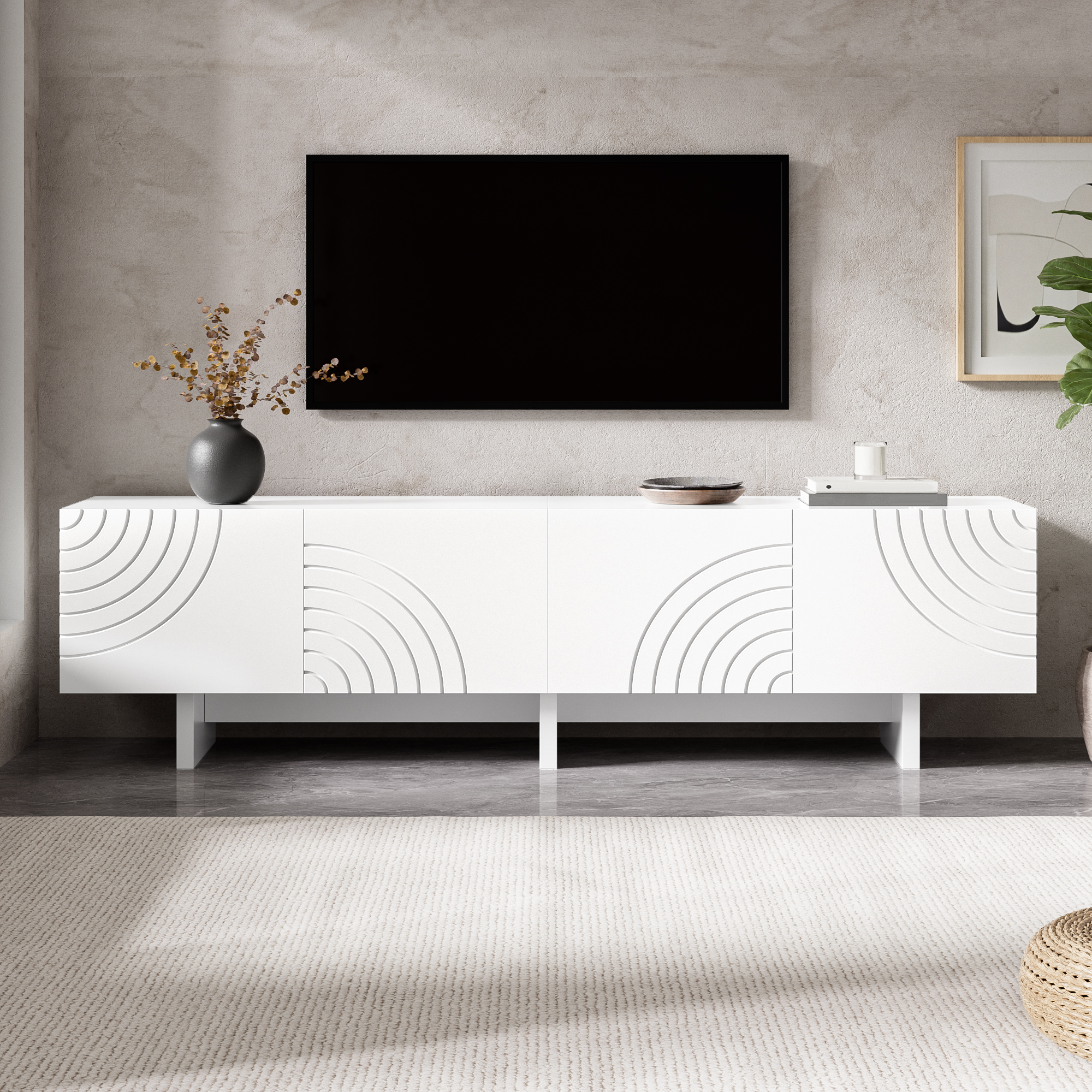 Détail du meuble TV