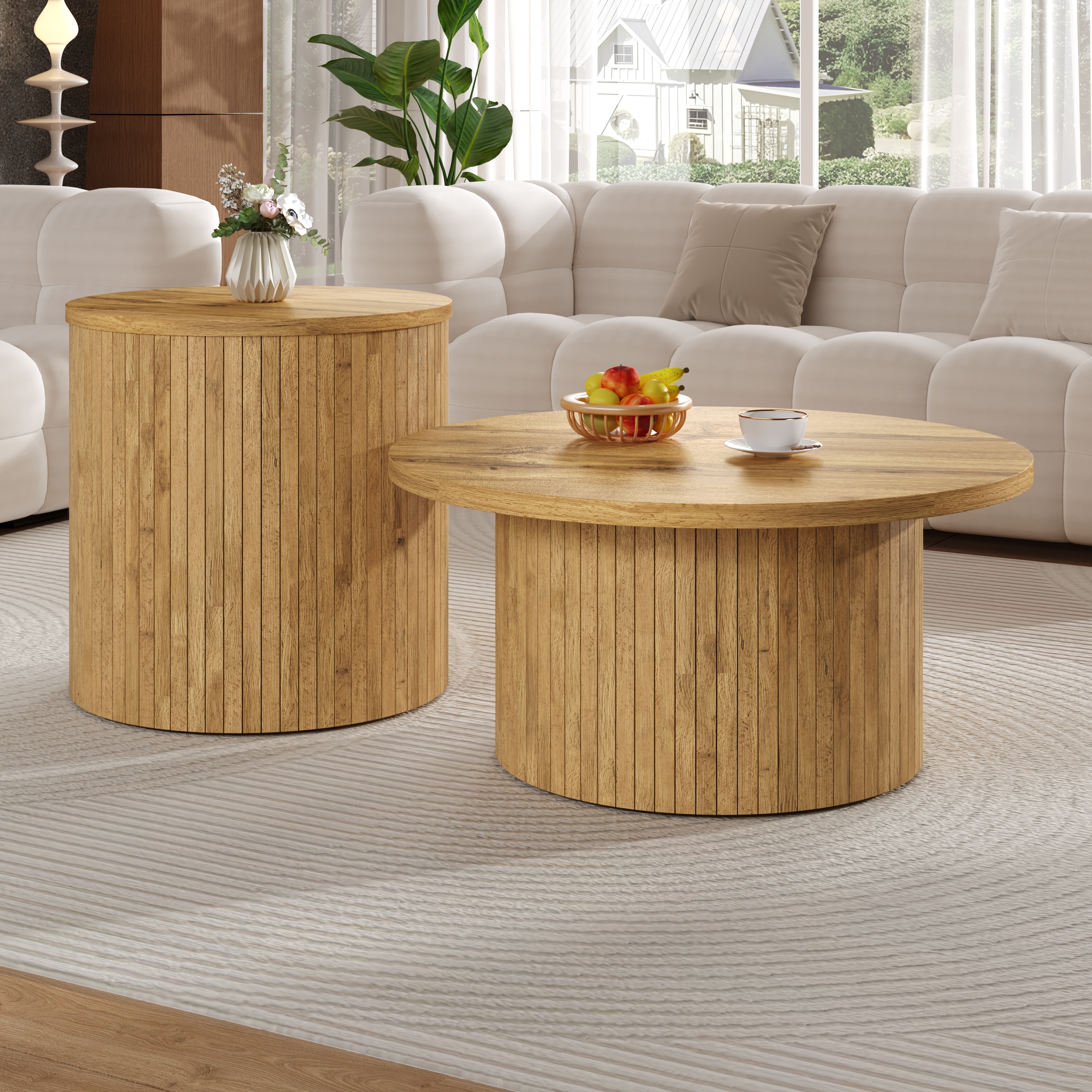grande table pour corbeille à fruits et café, petite comme table d’appoint
