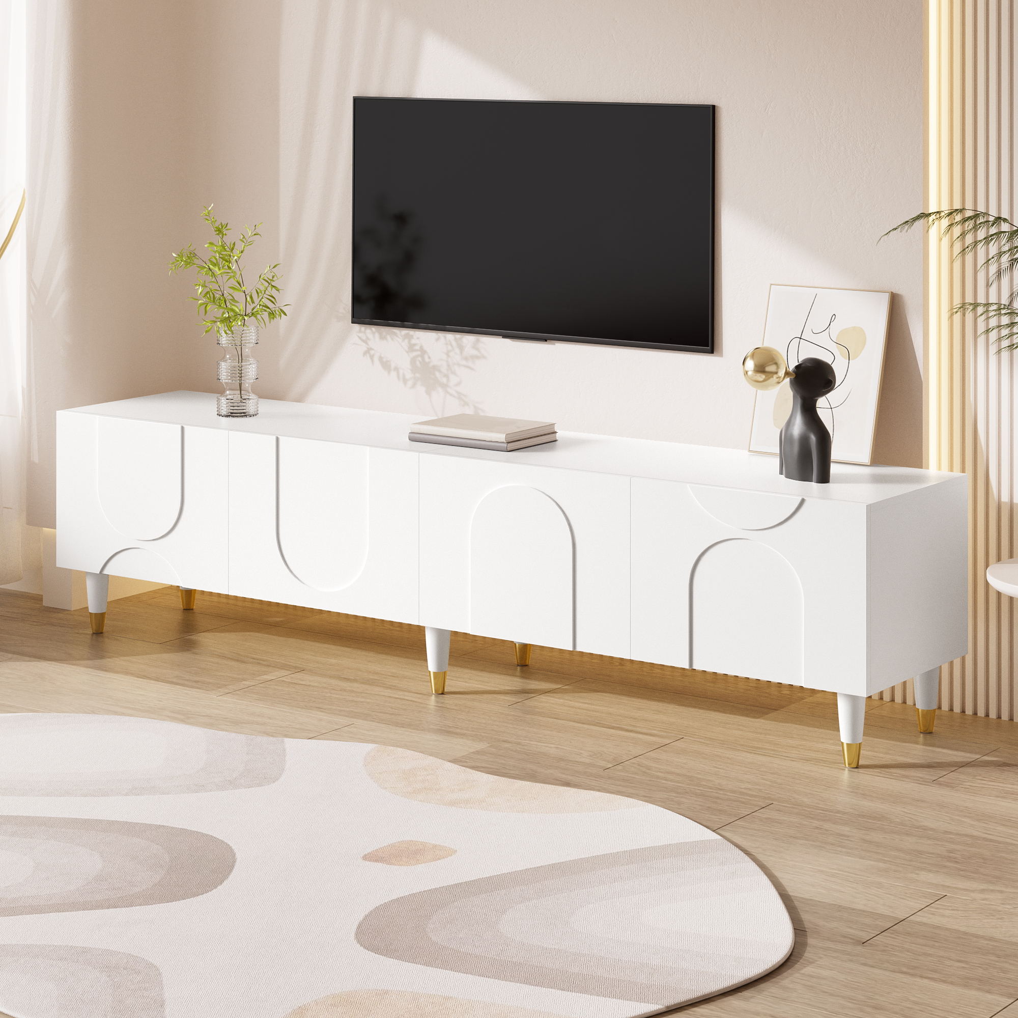 Détail du meuble TV