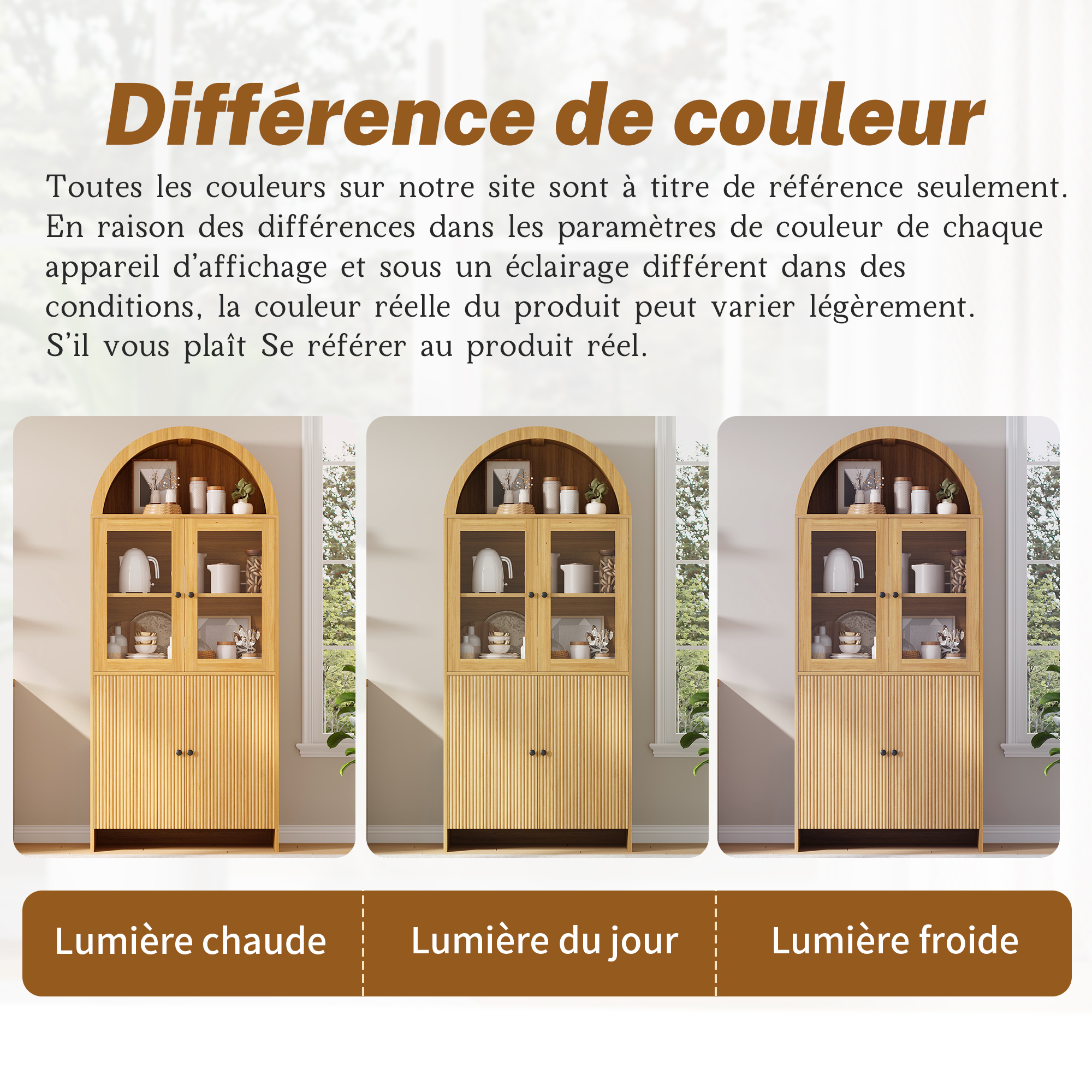 Buffet design incurvé vue générale