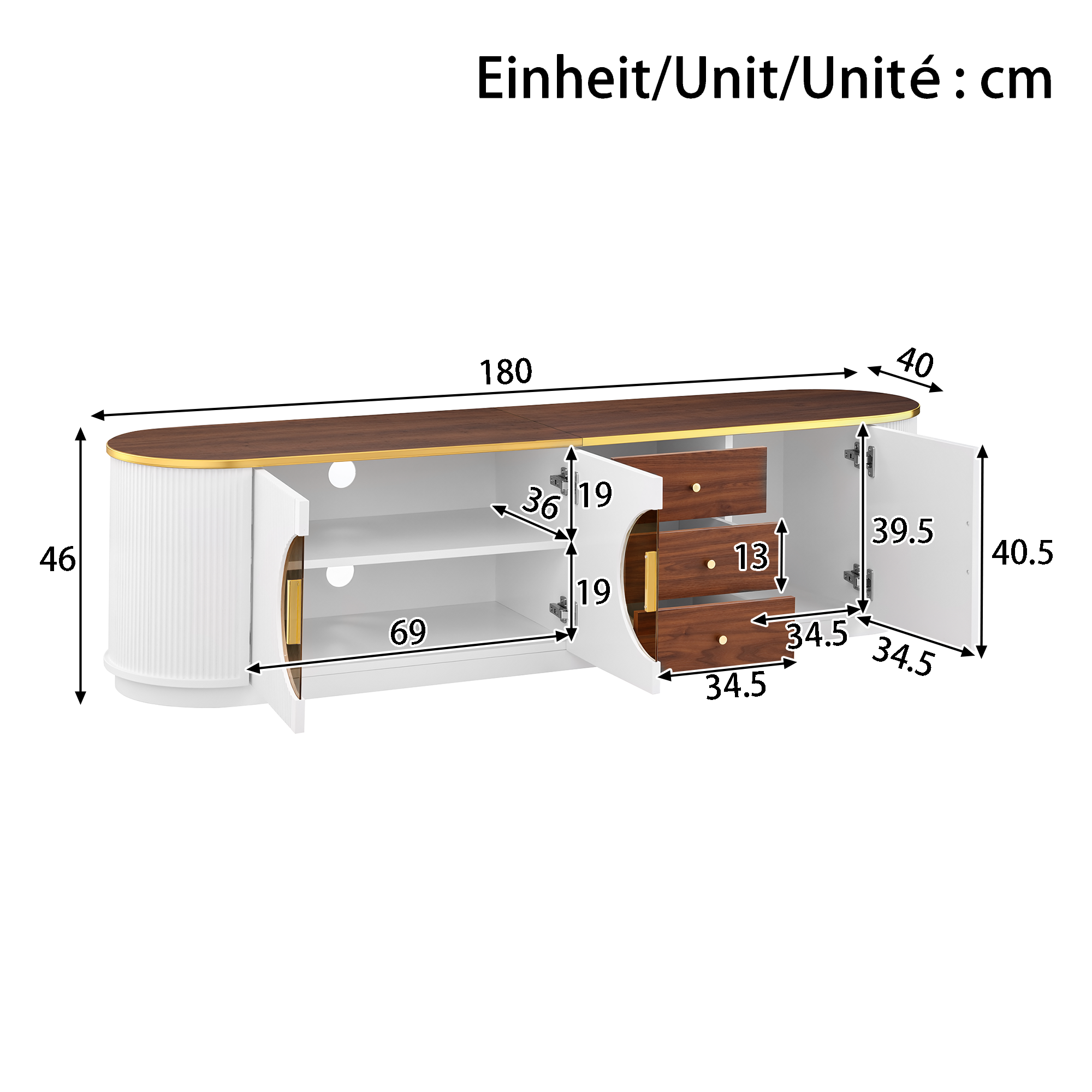 Dimensions du meuble TV