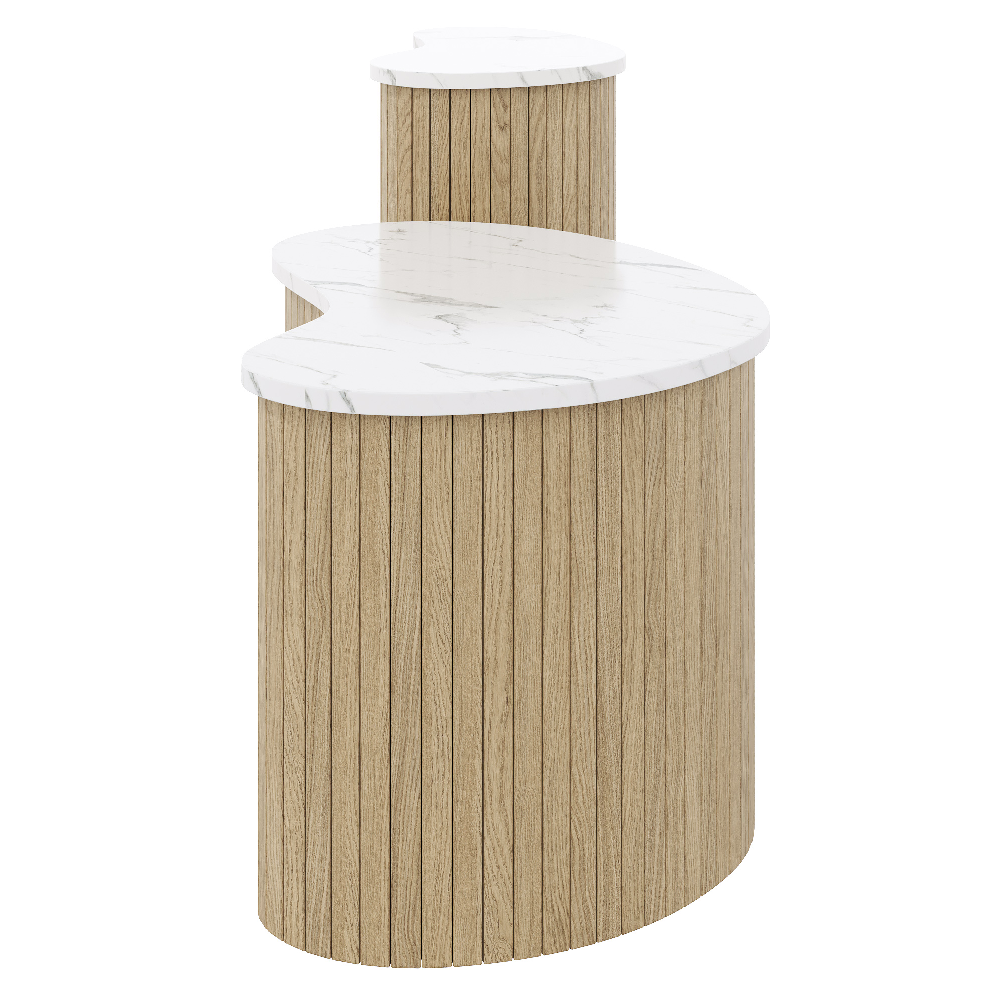 Lot de 2 tables basses gigognes design courbé avec - image 18