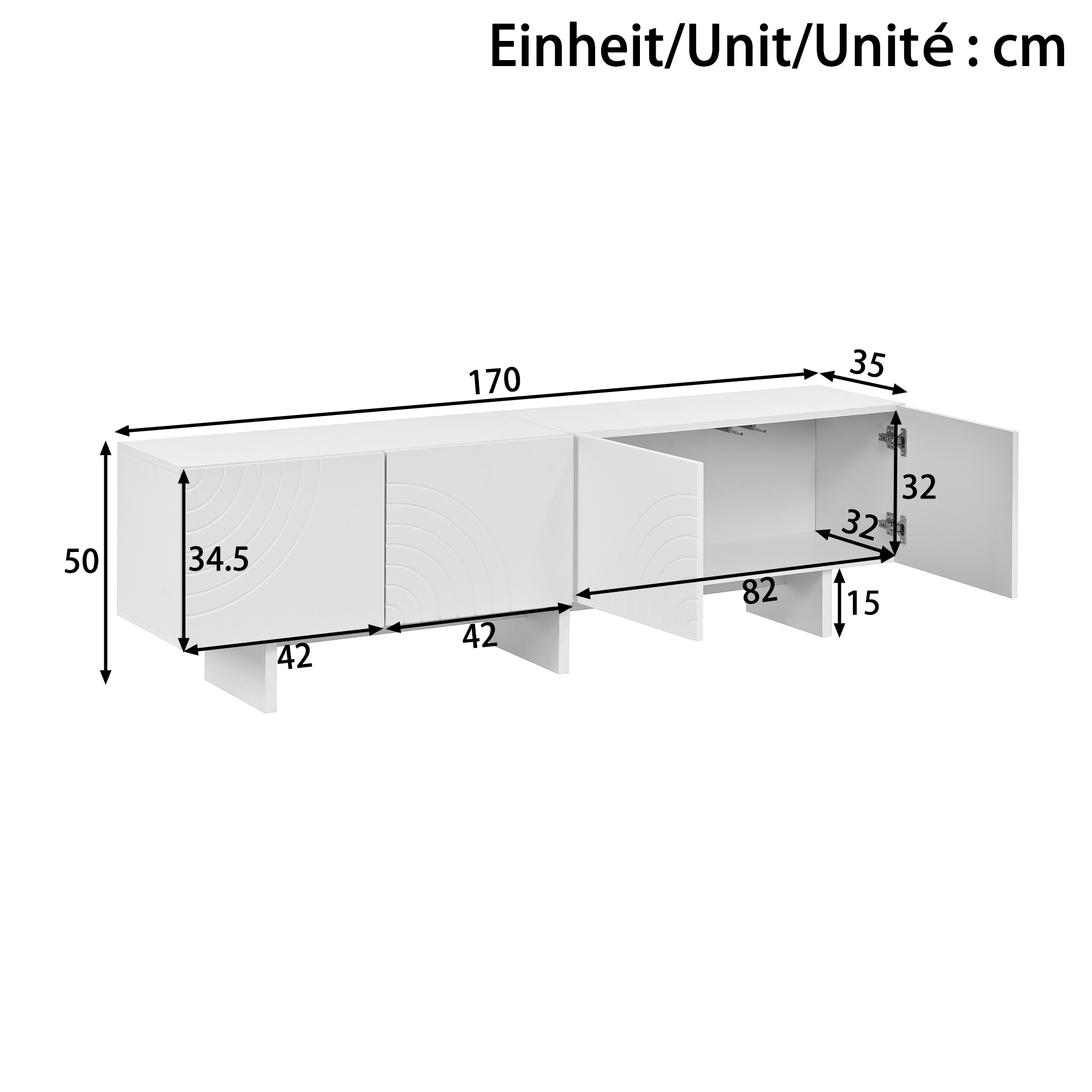 Dimensions du meuble TV
