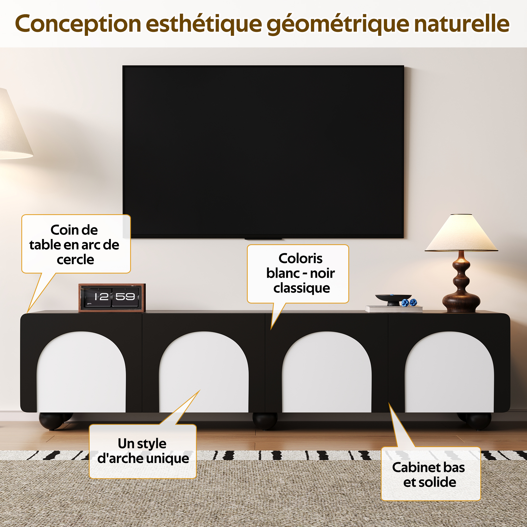 Design compact sous TV
