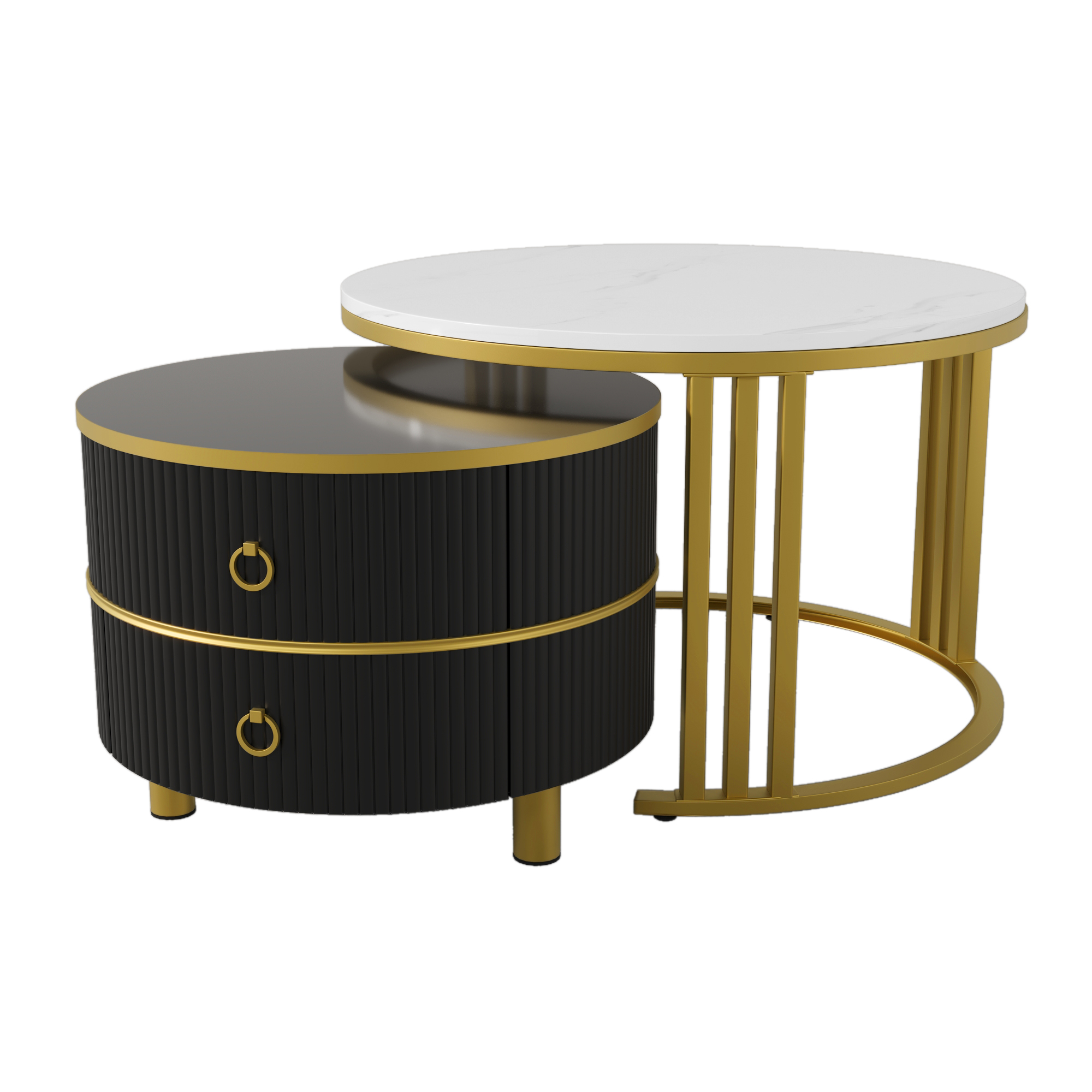 aperçu ambiance des deux tables basses dans le salon