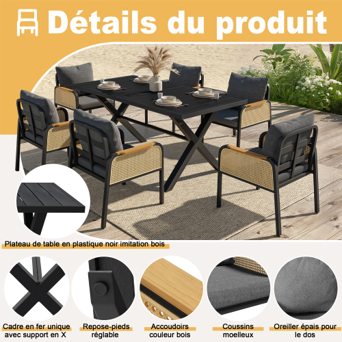 Accoudoirs rotin