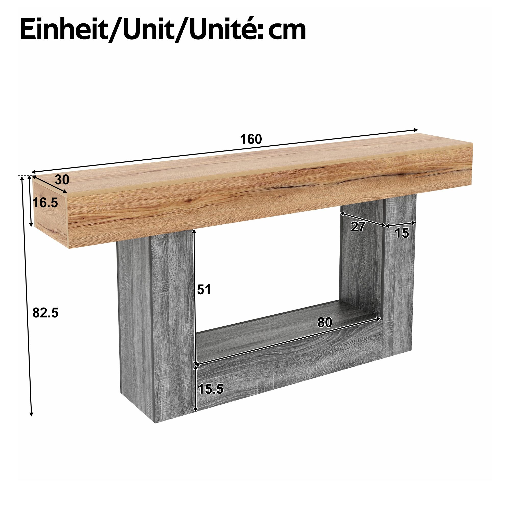 Dimensions du console
