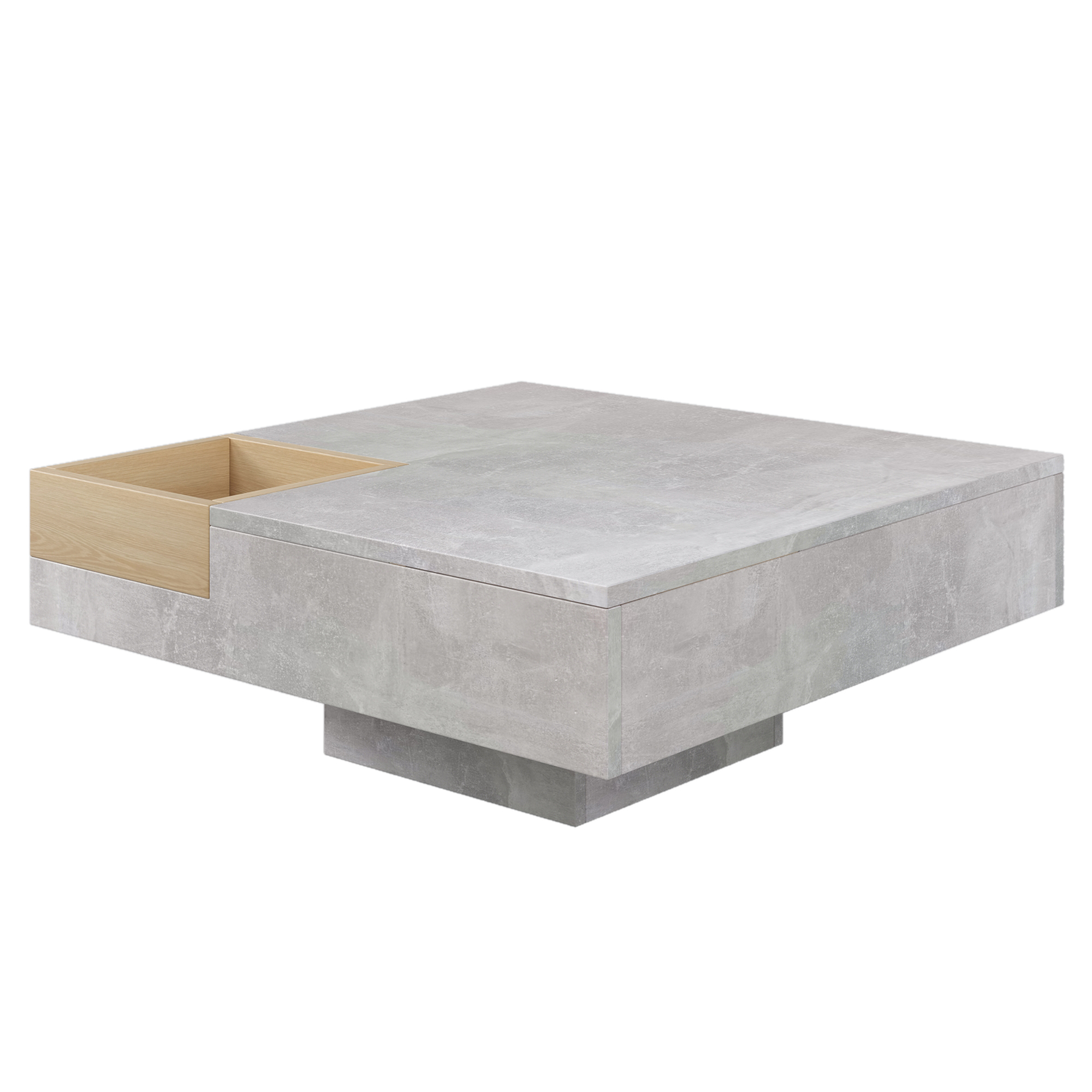 détail boîte en bois sortie de la table