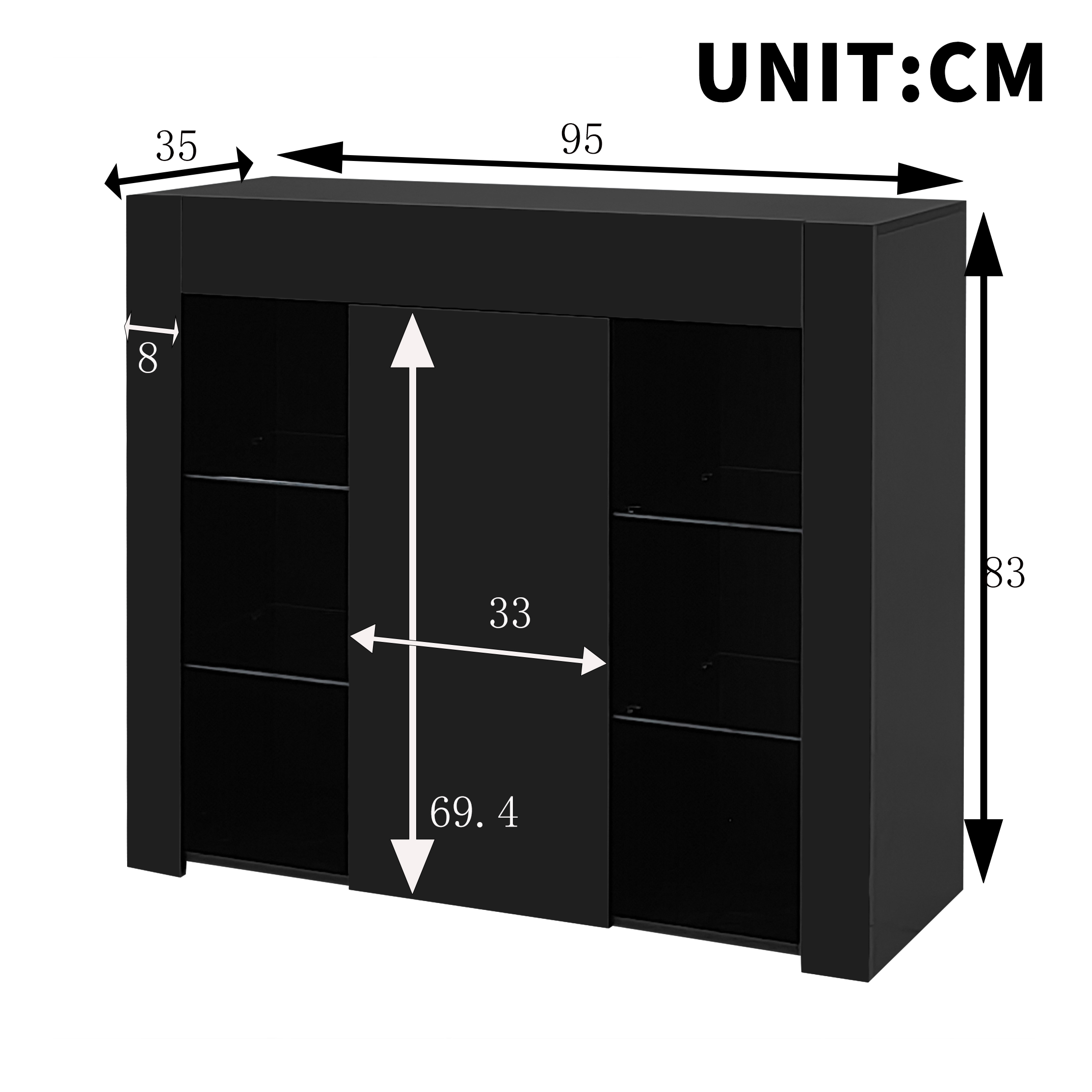 Dimensions du meuble de rangement