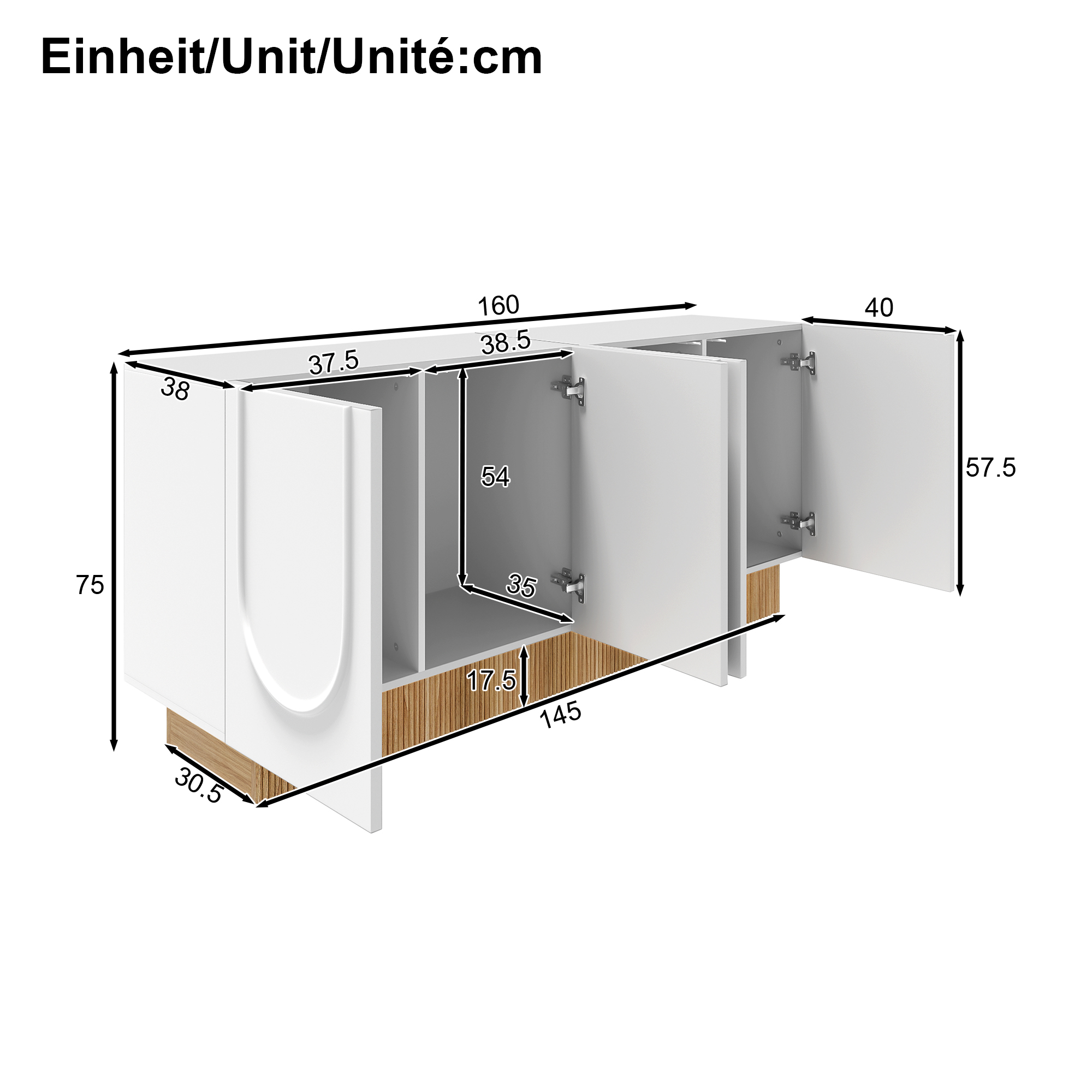 Dimensions du buffet