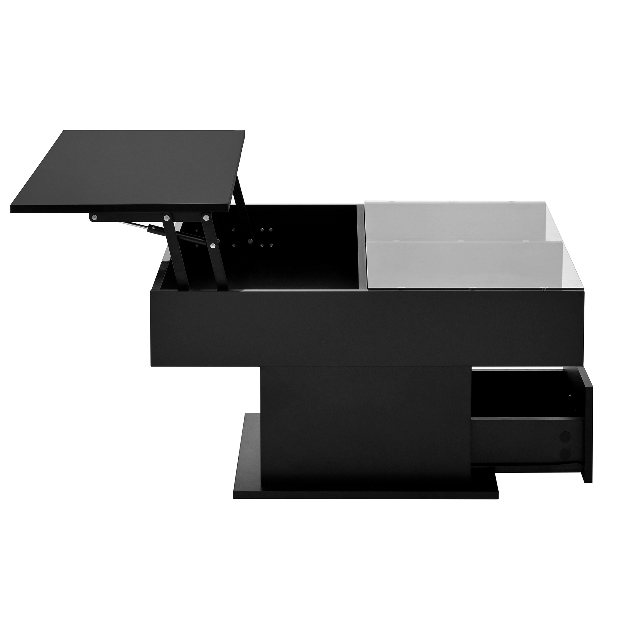 Salon moderne avec table LED