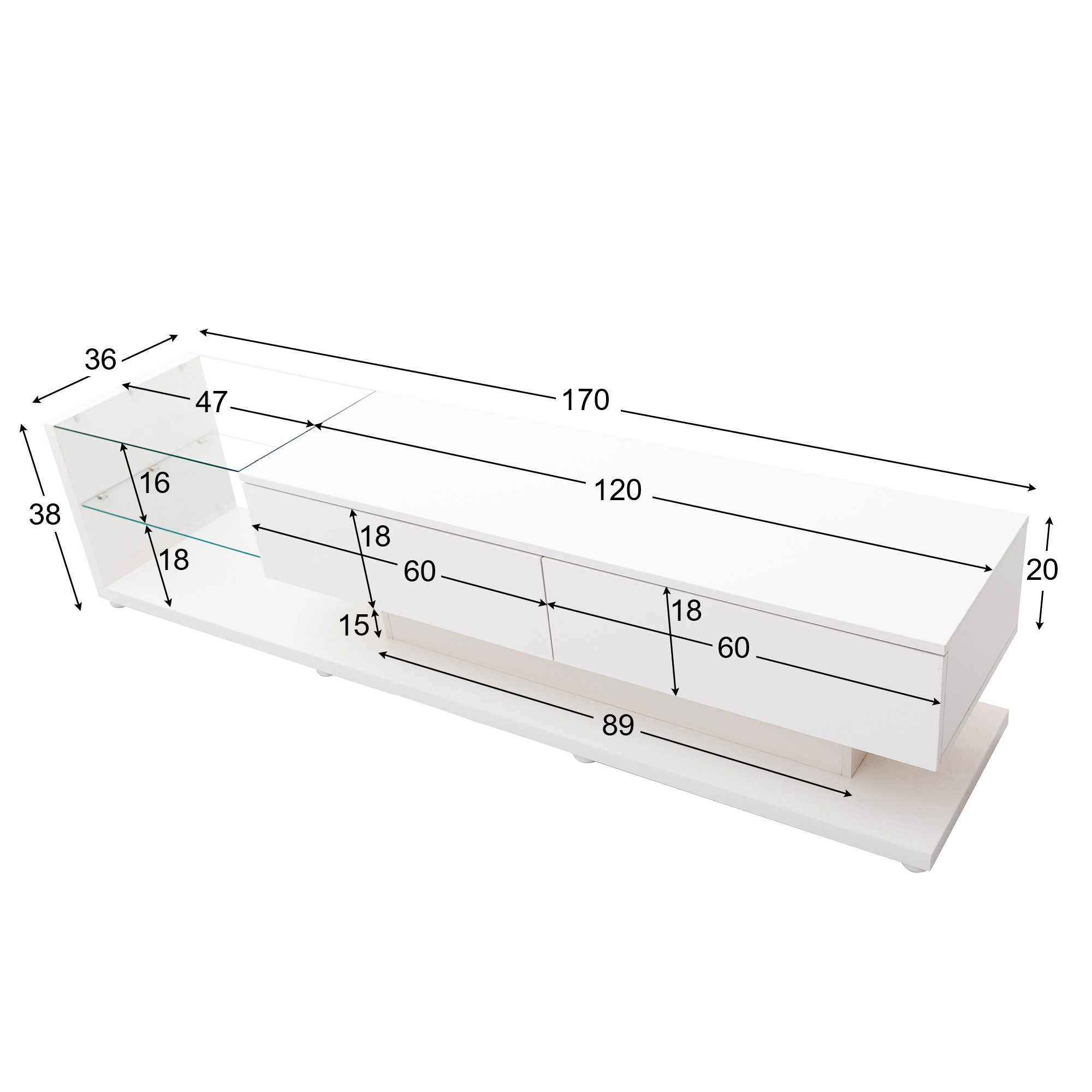 Dimensions du meuble TV