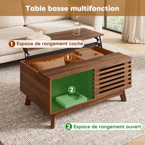 Rangement modulable entre zone ouverte et fermée