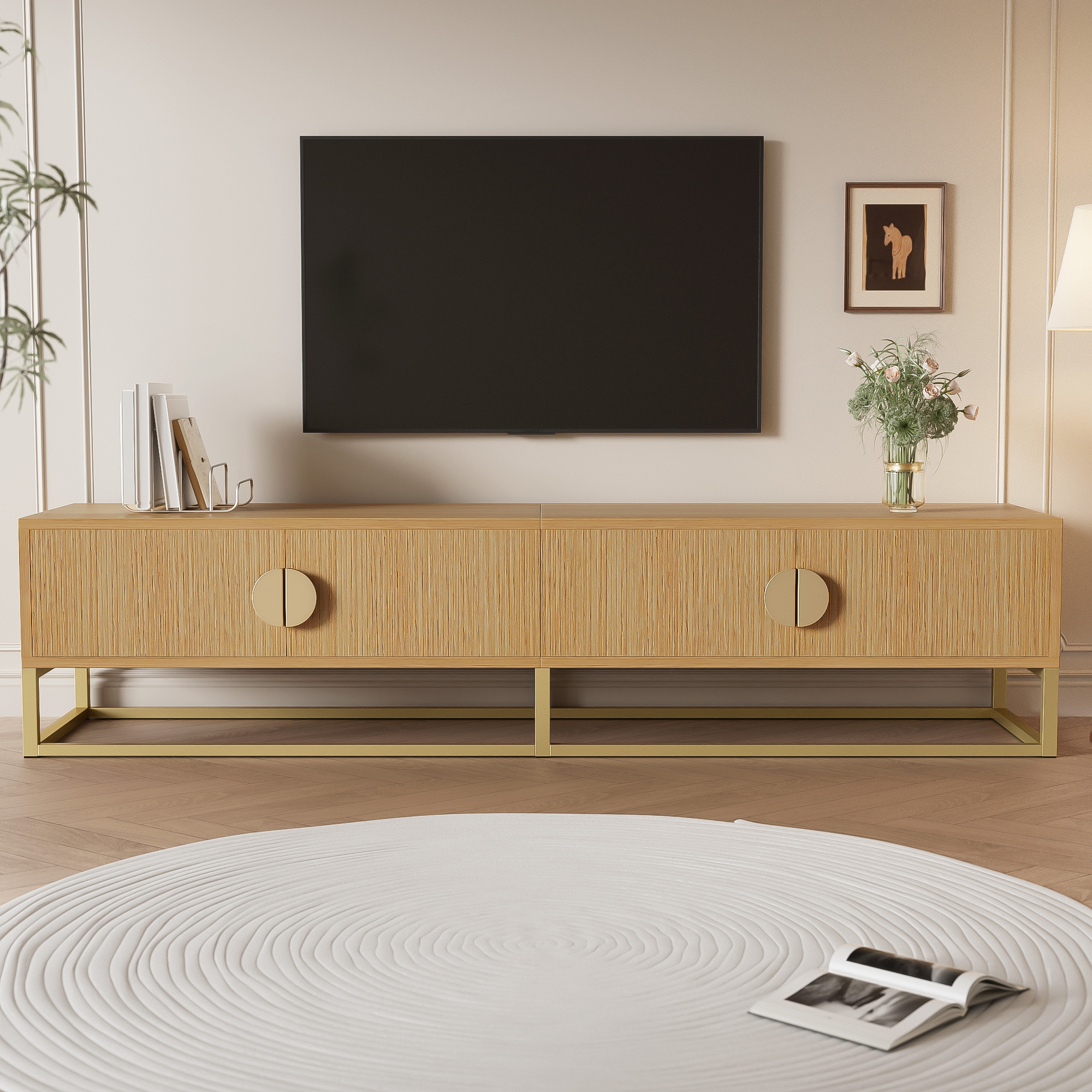 Détail du meuble TV
