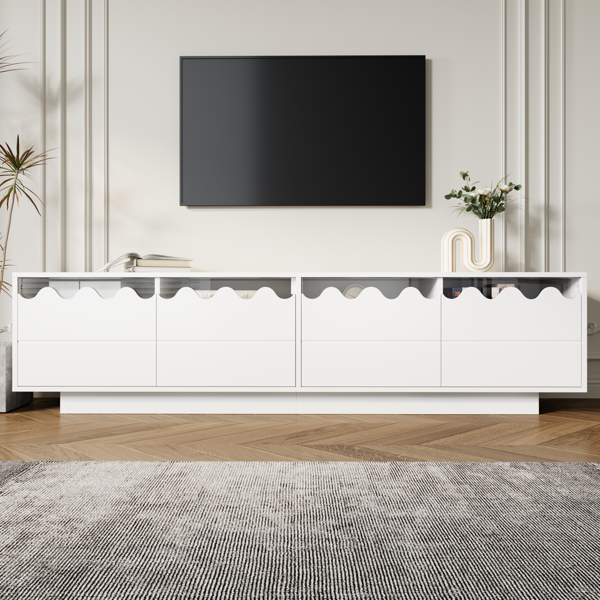 Détail du meuble TV