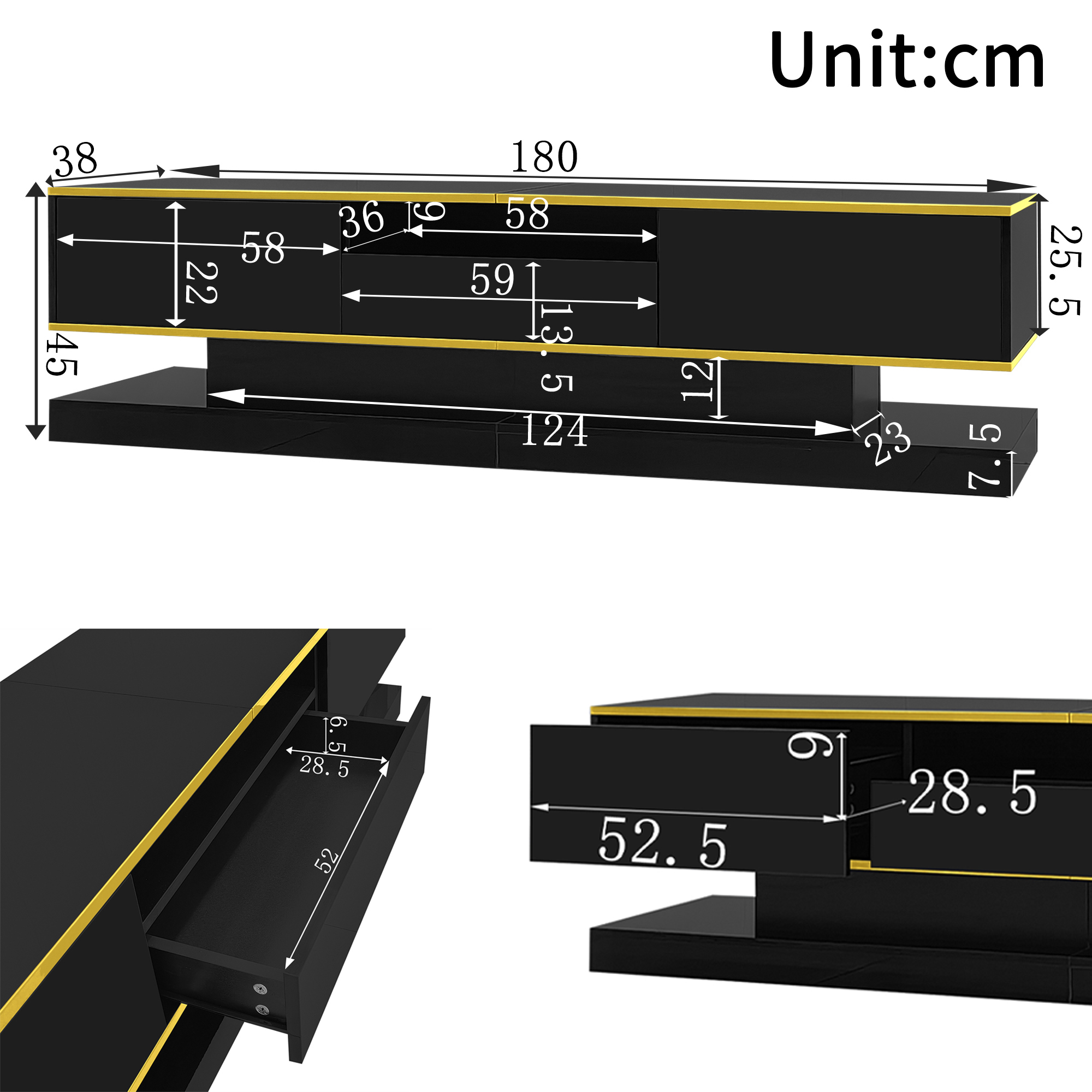 Dimensions du meuble TV
