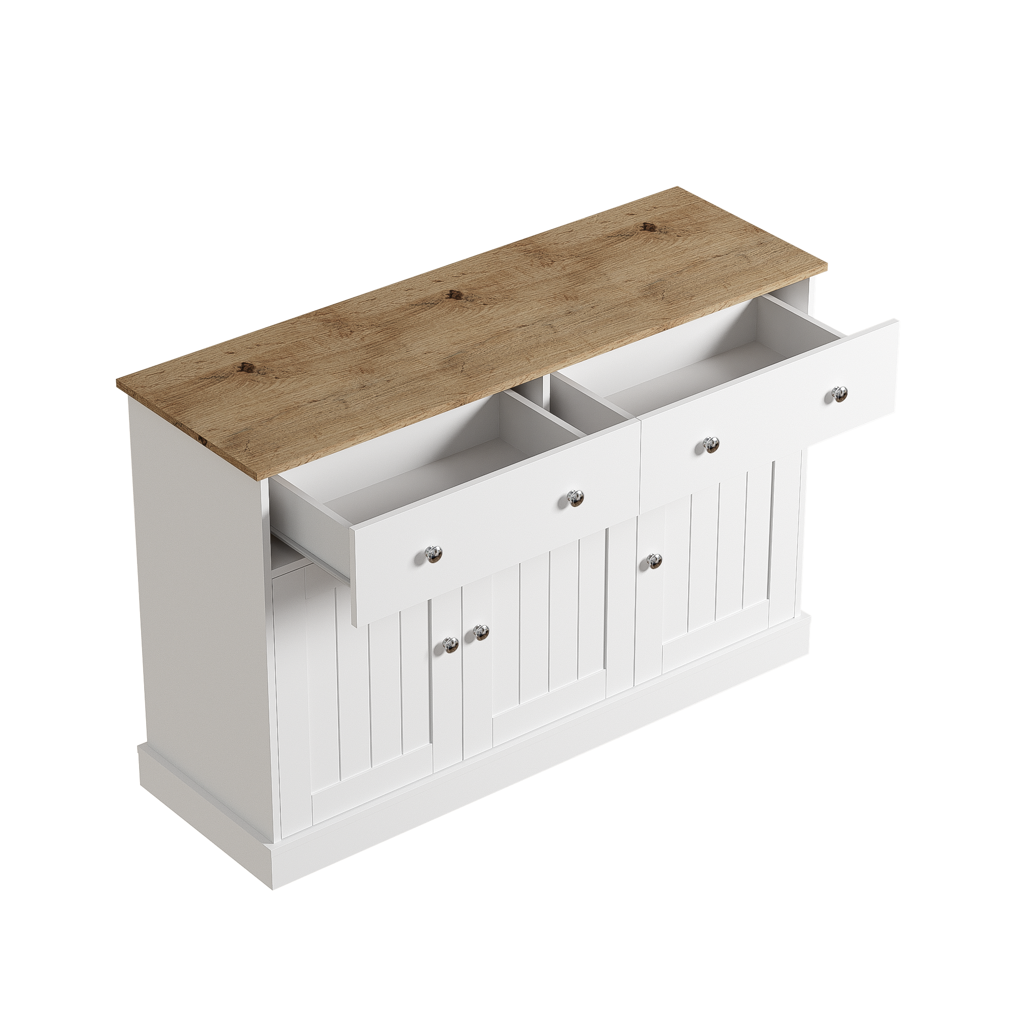 poignées argentées qui mettent en valeur le design élégant