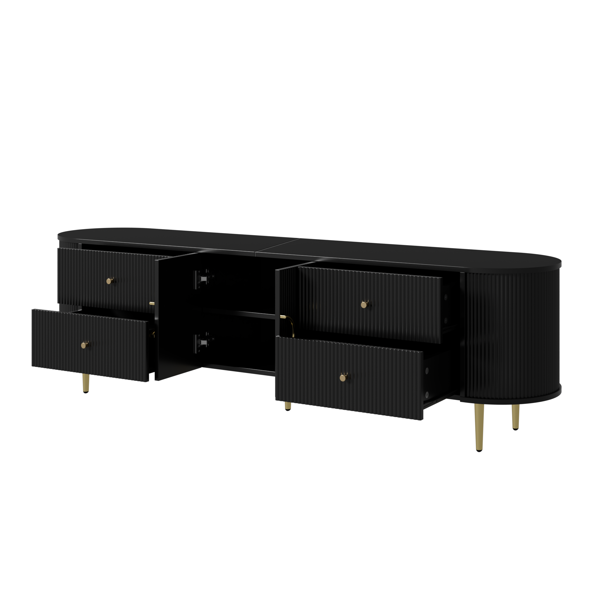 Meuble TV rangement salon design moderne noir