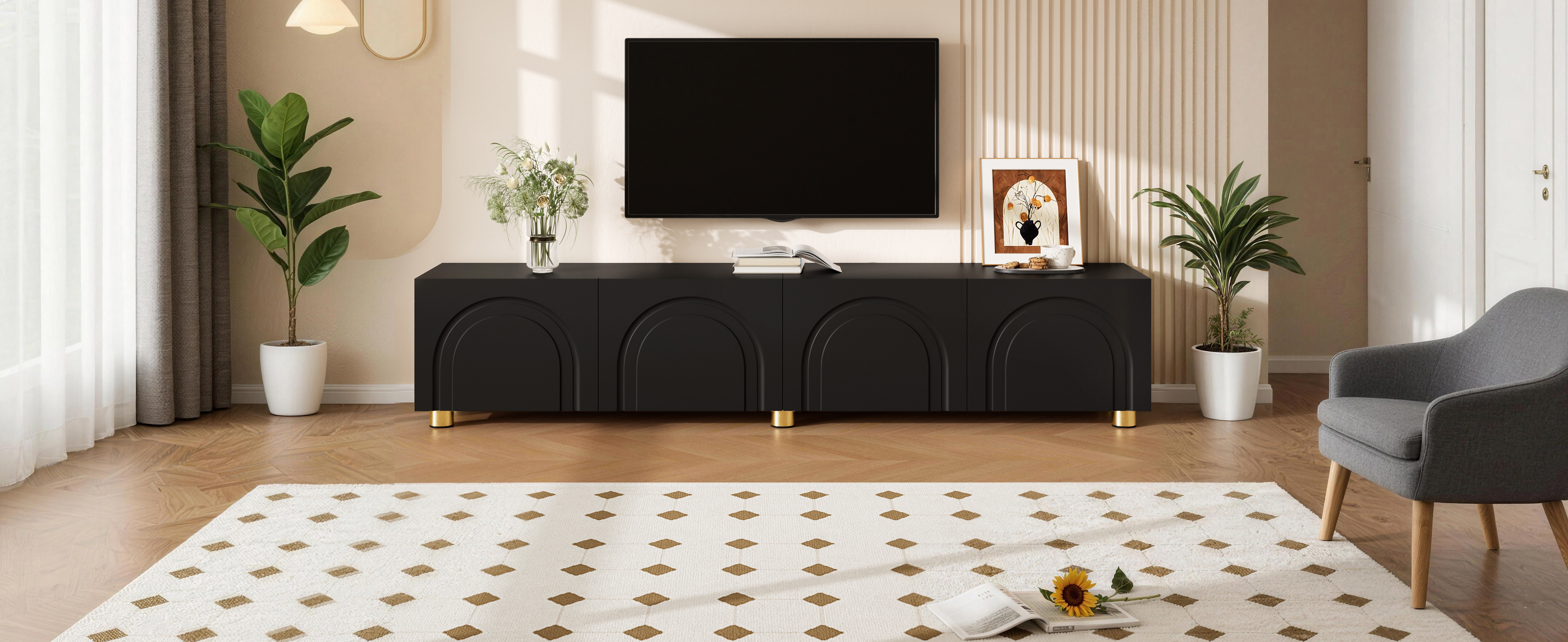 Détail du meuble TV