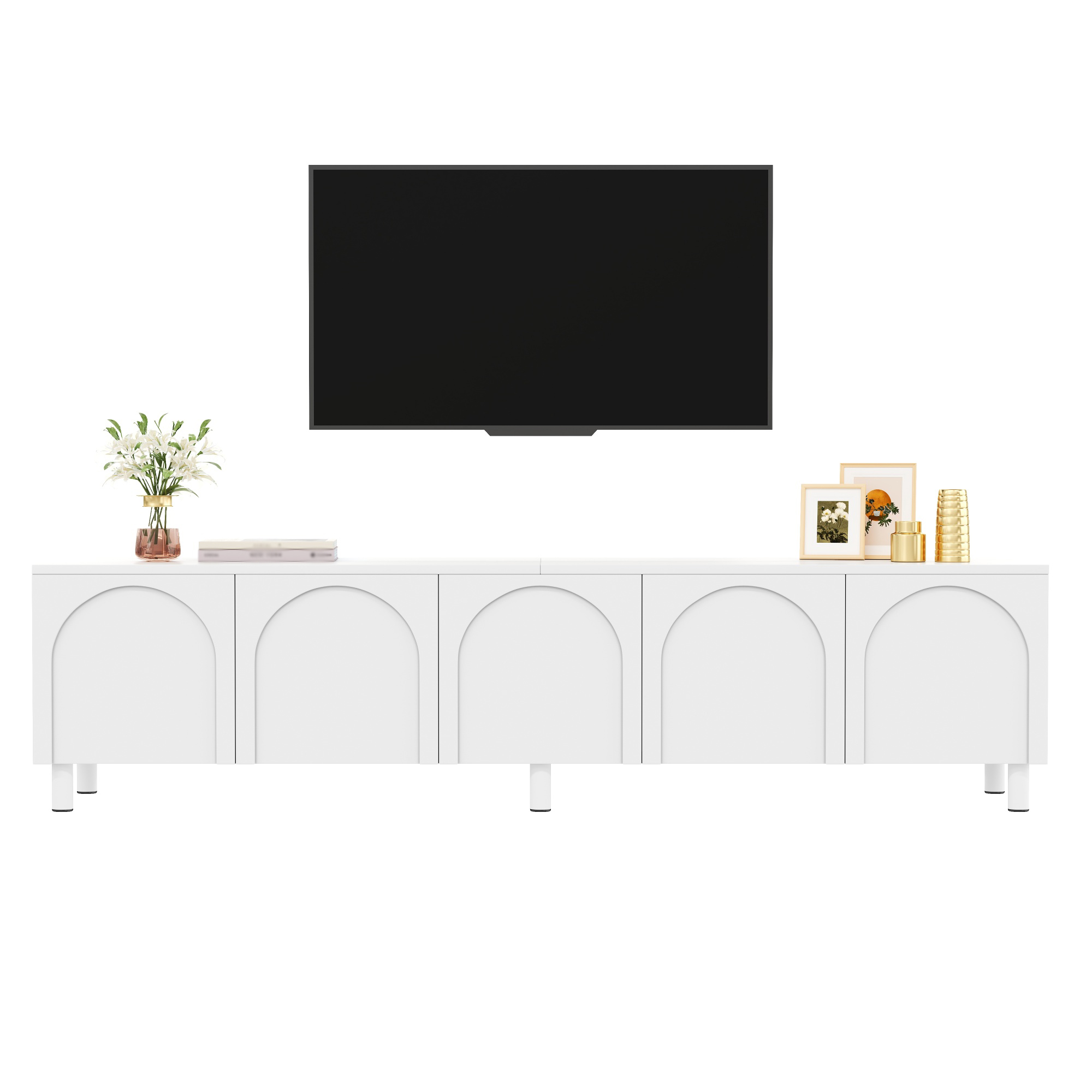 Lowboard Fernsehtisch Wohnzimmer, TV-Schrank mit 5