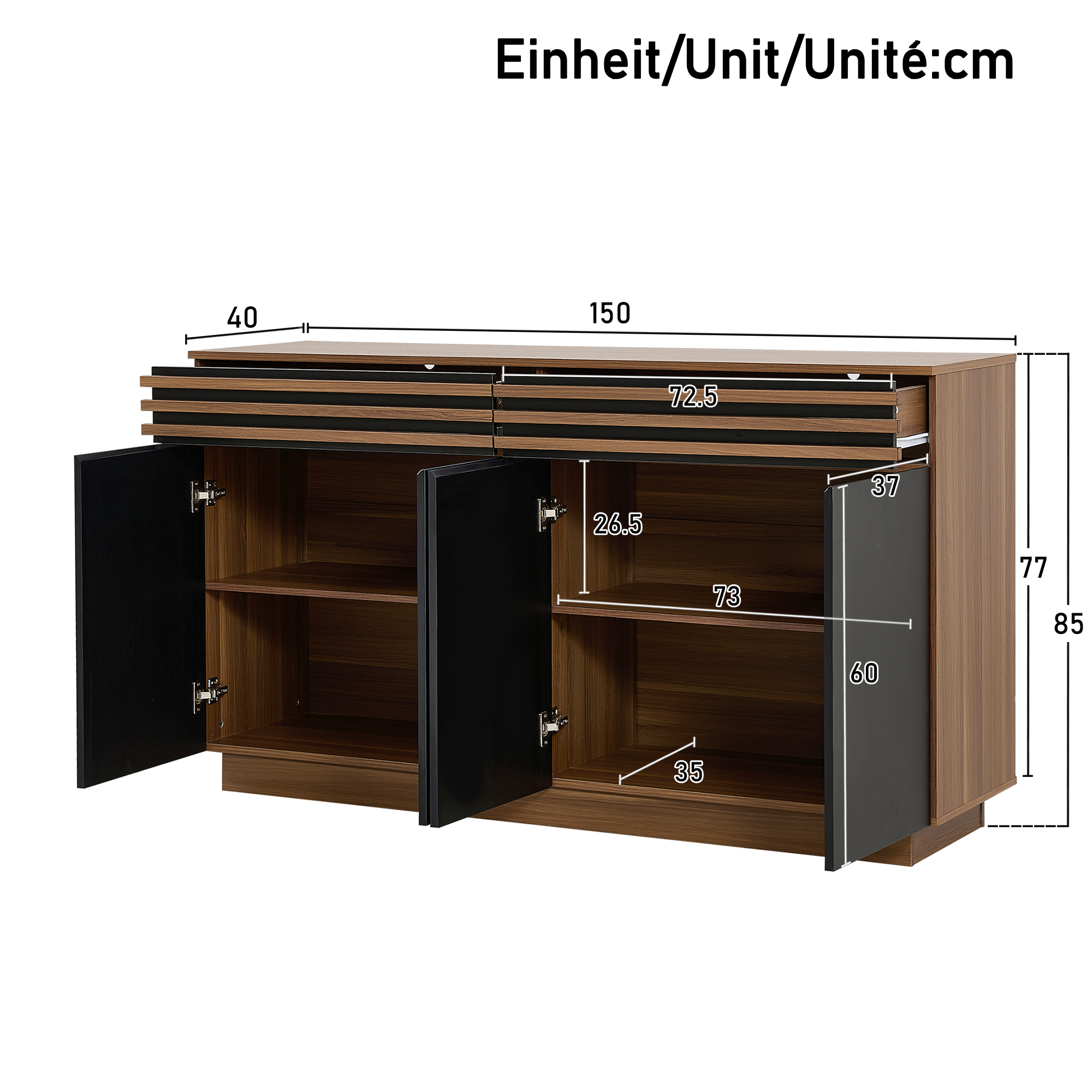 Dimensions du buffet