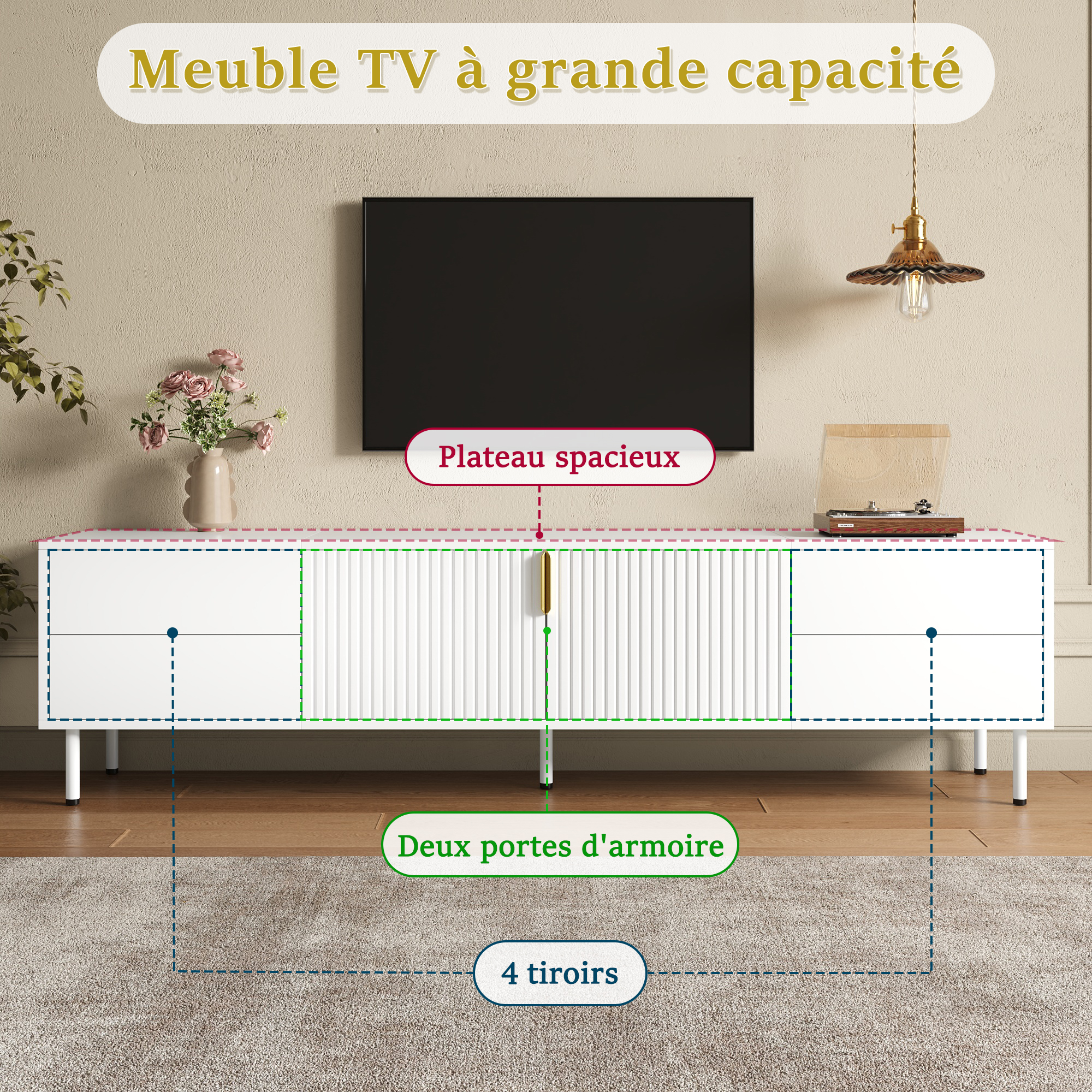 Structure meuble TV salon