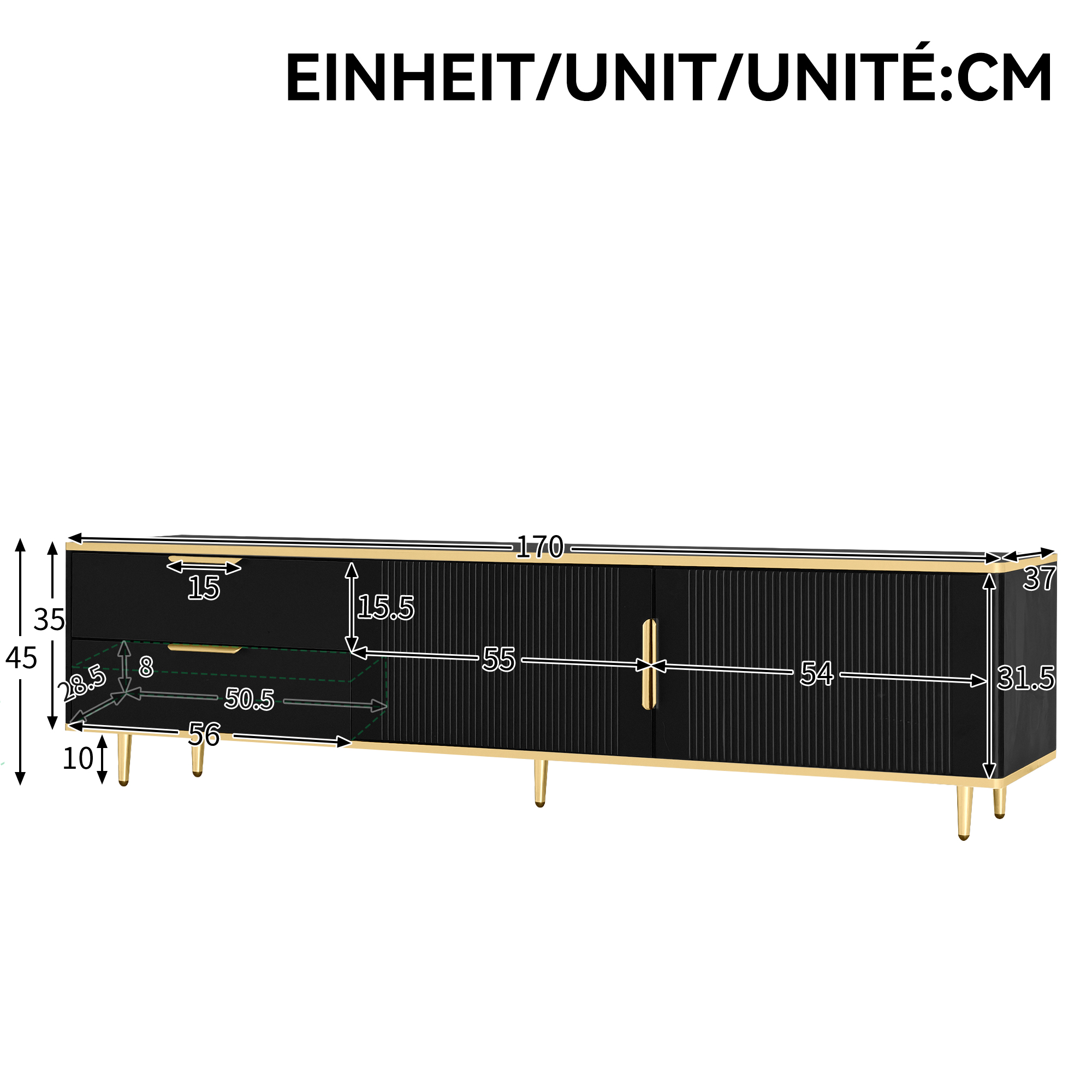 Dimensions du meuble TV