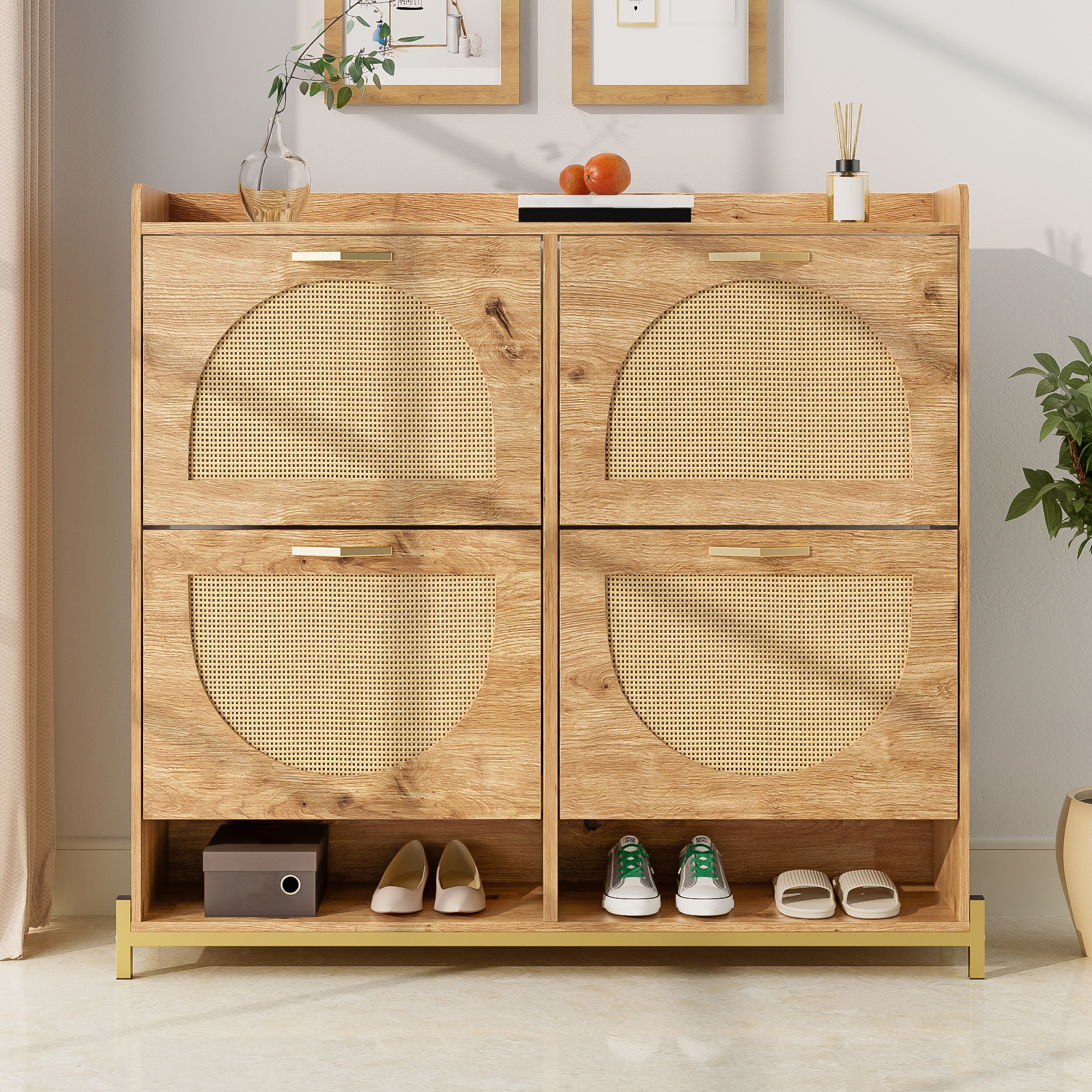 Détail du meuble à chaussures