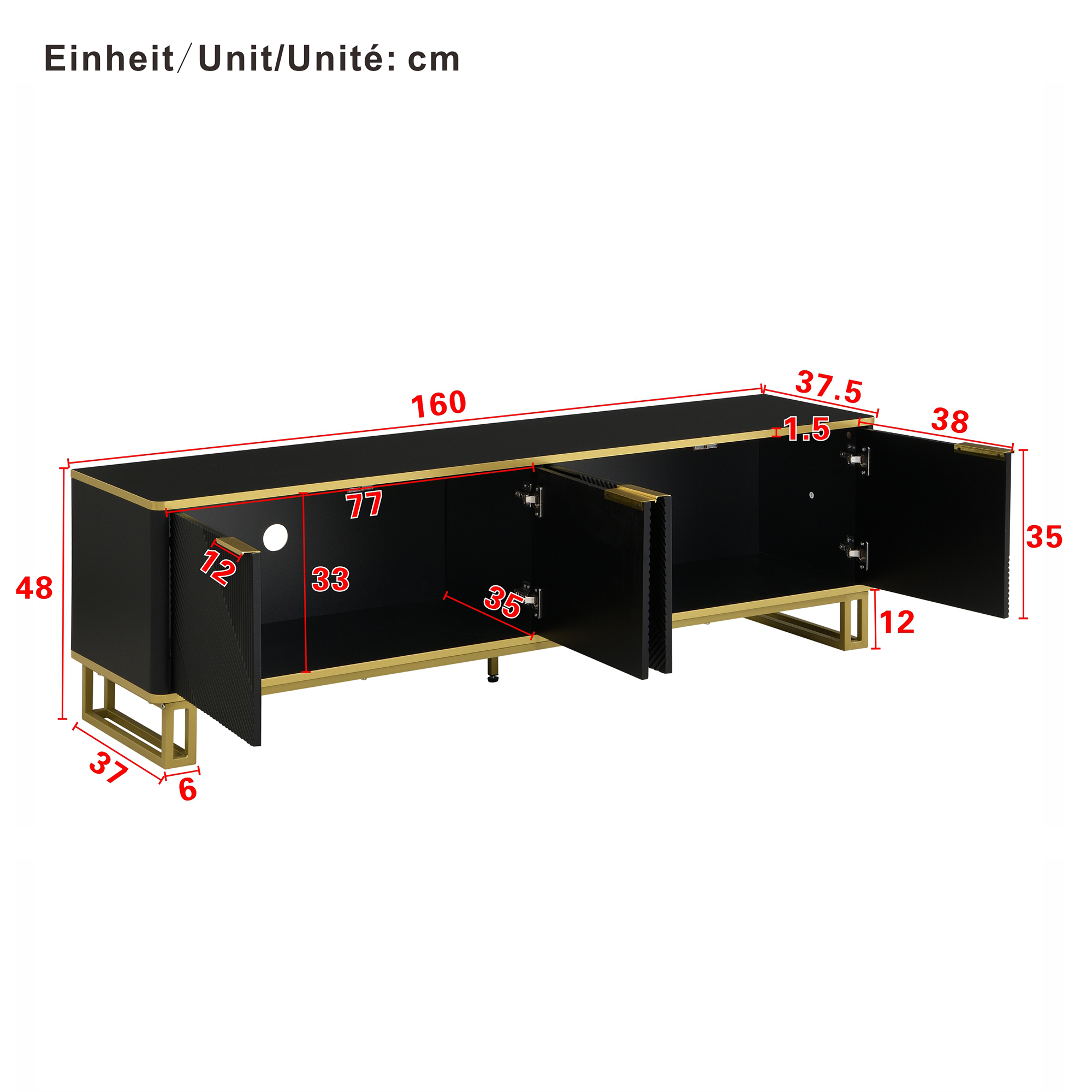 Dimensions du meuble TV