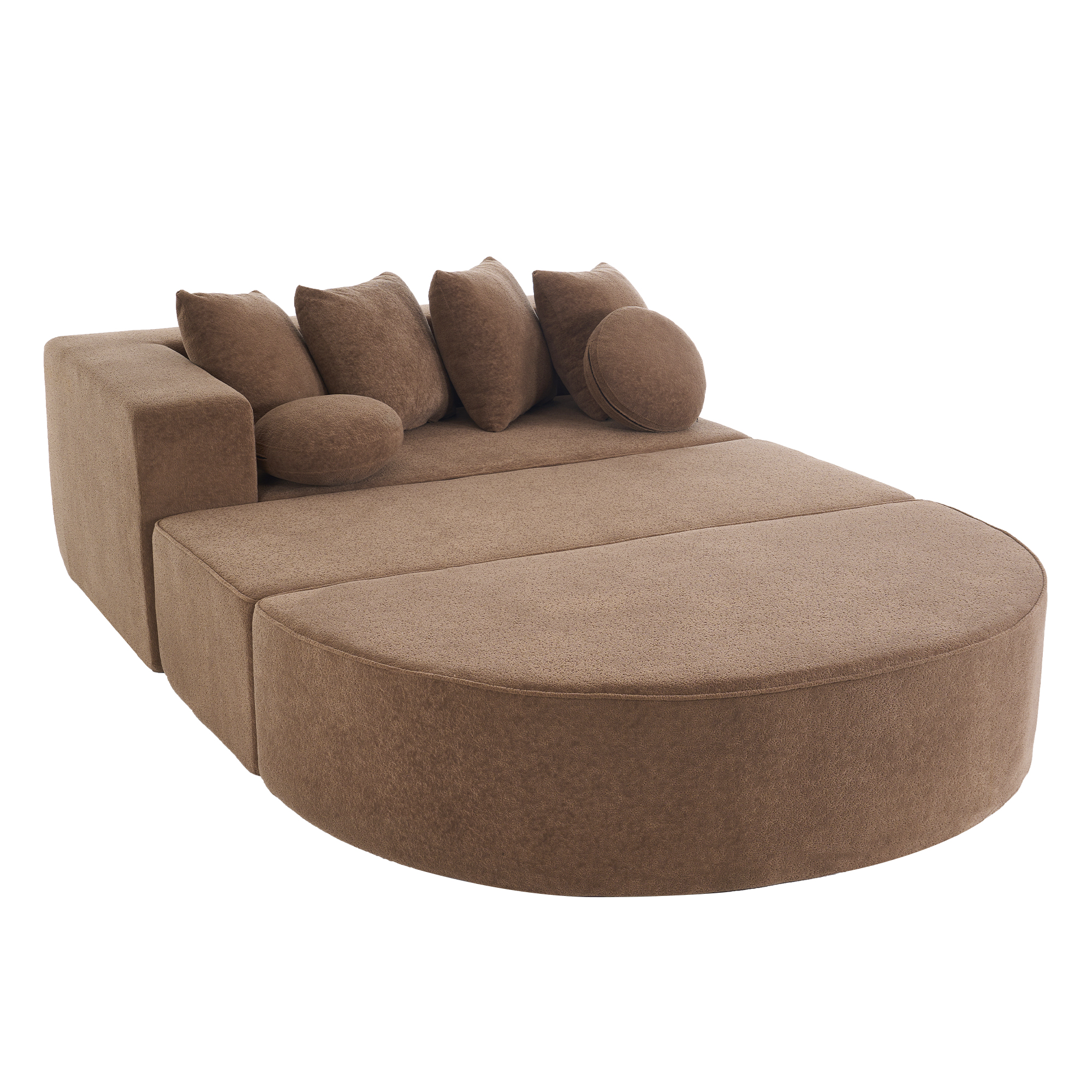 Canapé modulaire en mousse complète, haute densité, sans montage, prêt à l'emploi, confort continu, maintient forme et texture, pour salon, détente et divertissement, design simple, usage quotidien durable - image 10