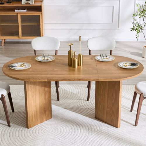 Table ovale noyer design