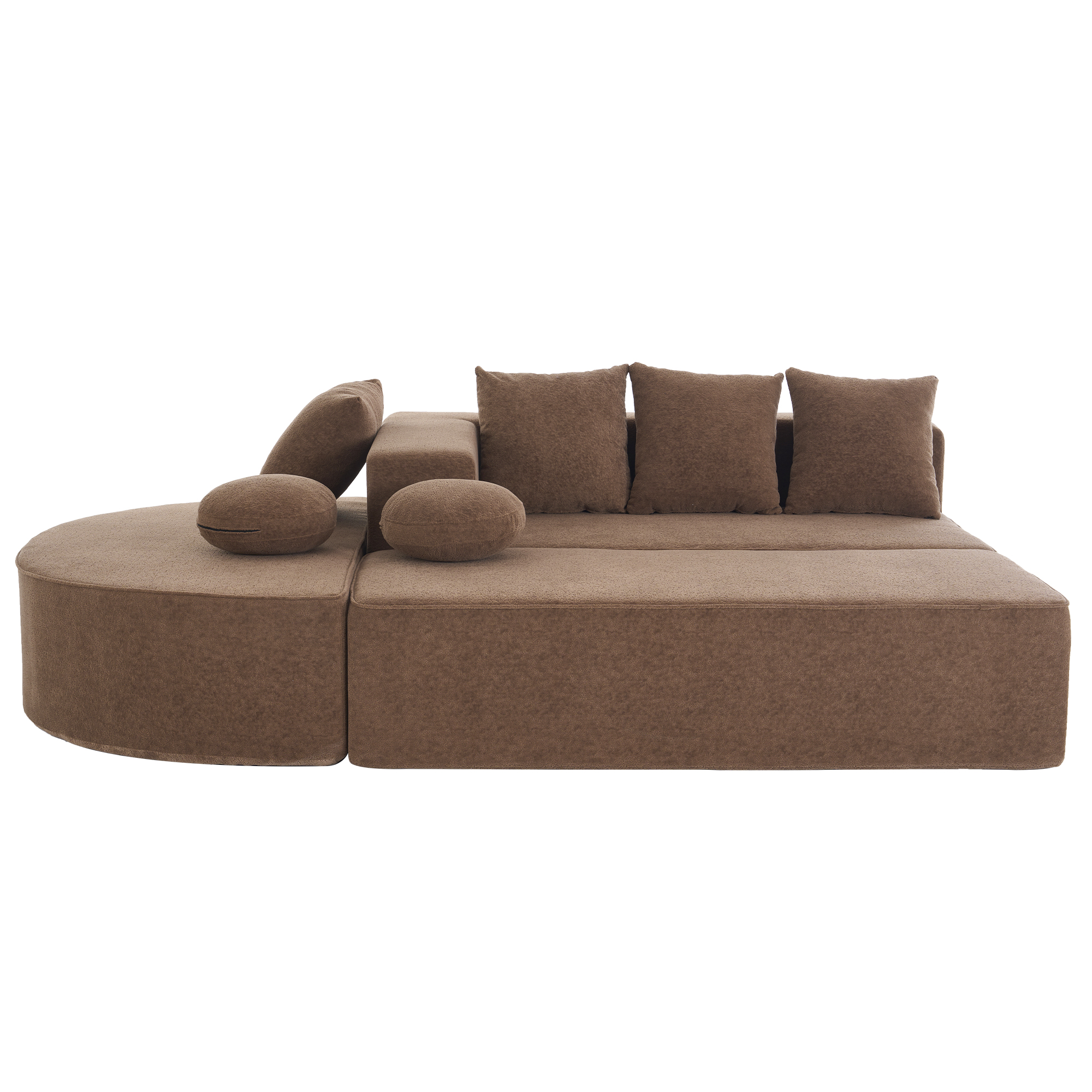 Canapé modulaire en mousse complète, haute densité, sans montage, prêt à l'emploi, confort continu, maintient forme et texture, pour salon, détente et divertissement, design simple, usage quotidien durable - image 8