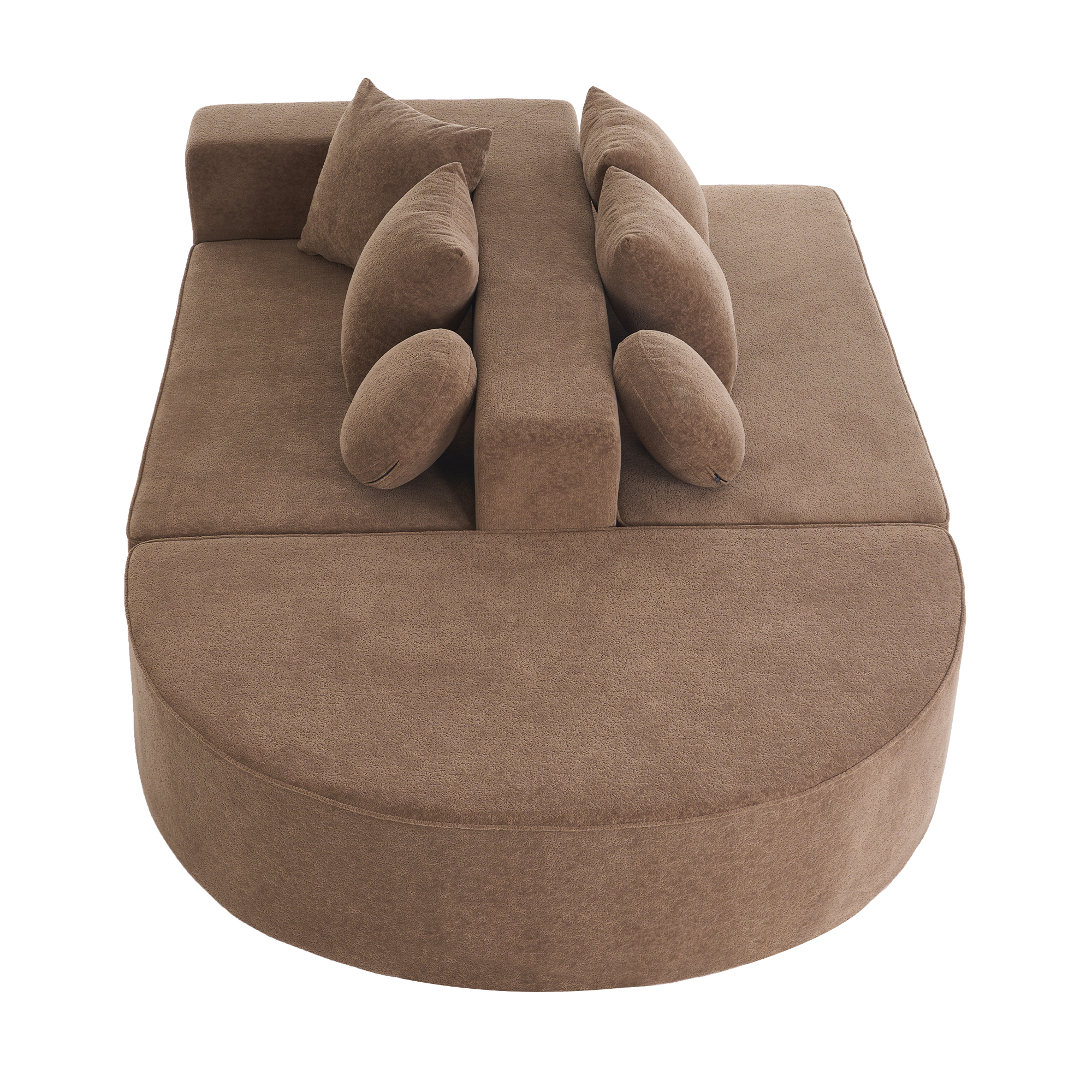 Canapé modulaire en mousse complète, haute densité, sans montage, prêt à l'emploi, confort continu, maintient forme et texture, pour salon, détente et divertissement, design simple, usage quotidien durable - image 9