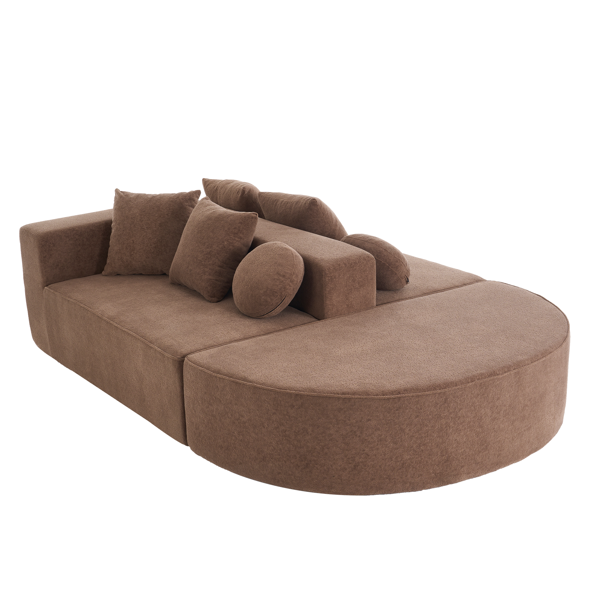 Canapé modulaire en mousse complète, haute densité, sans montage, prêt à l'emploi, confort continu, maintient forme et texture, pour salon, détente et divertissement, design simple, usage quotidien durable - image 12