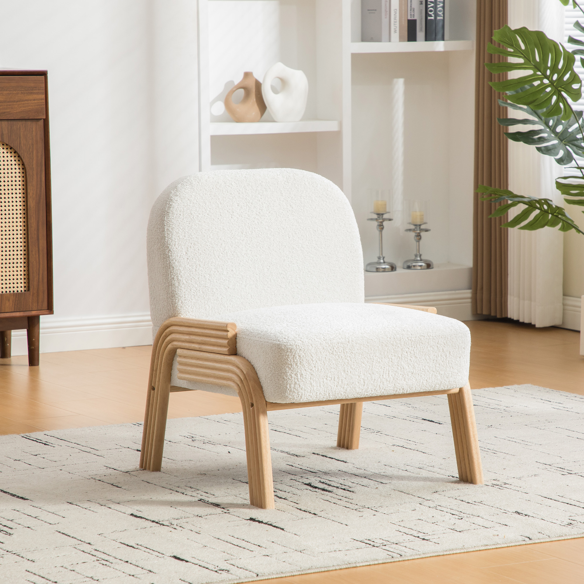 Skandinavischer Stoff-Loungesessel – Weicher Cheni