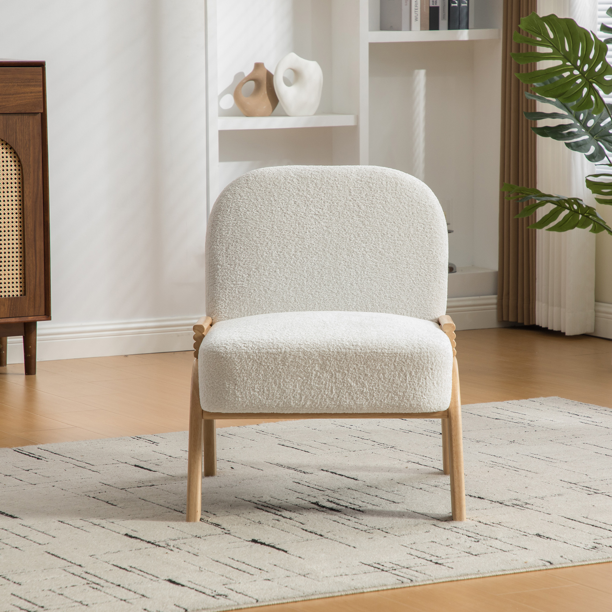 Skandinavischer Stoff-Loungesessel – Weicher Cheni