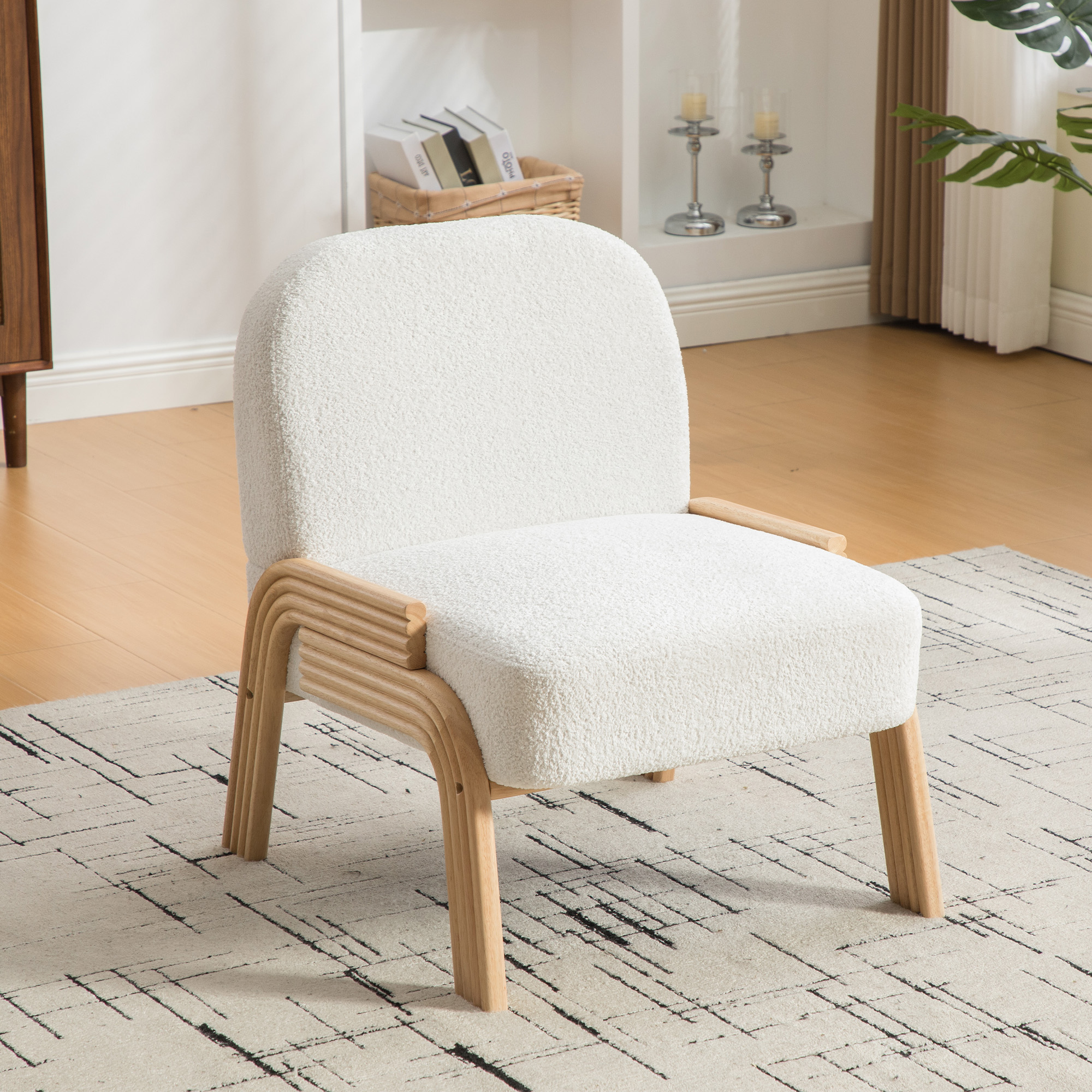 Skandinavischer Stoff-Loungesessel – Weicher Cheni