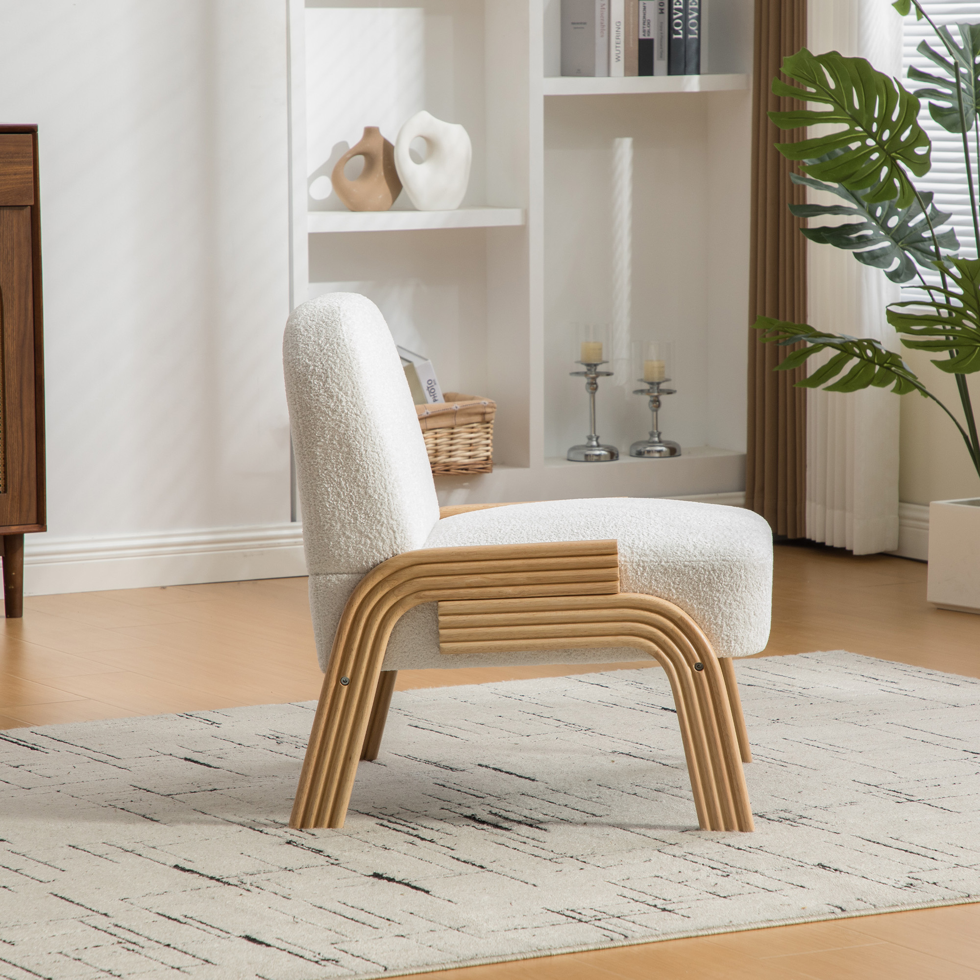 Skandinavischer Stoff-Loungesessel – Weicher Cheni