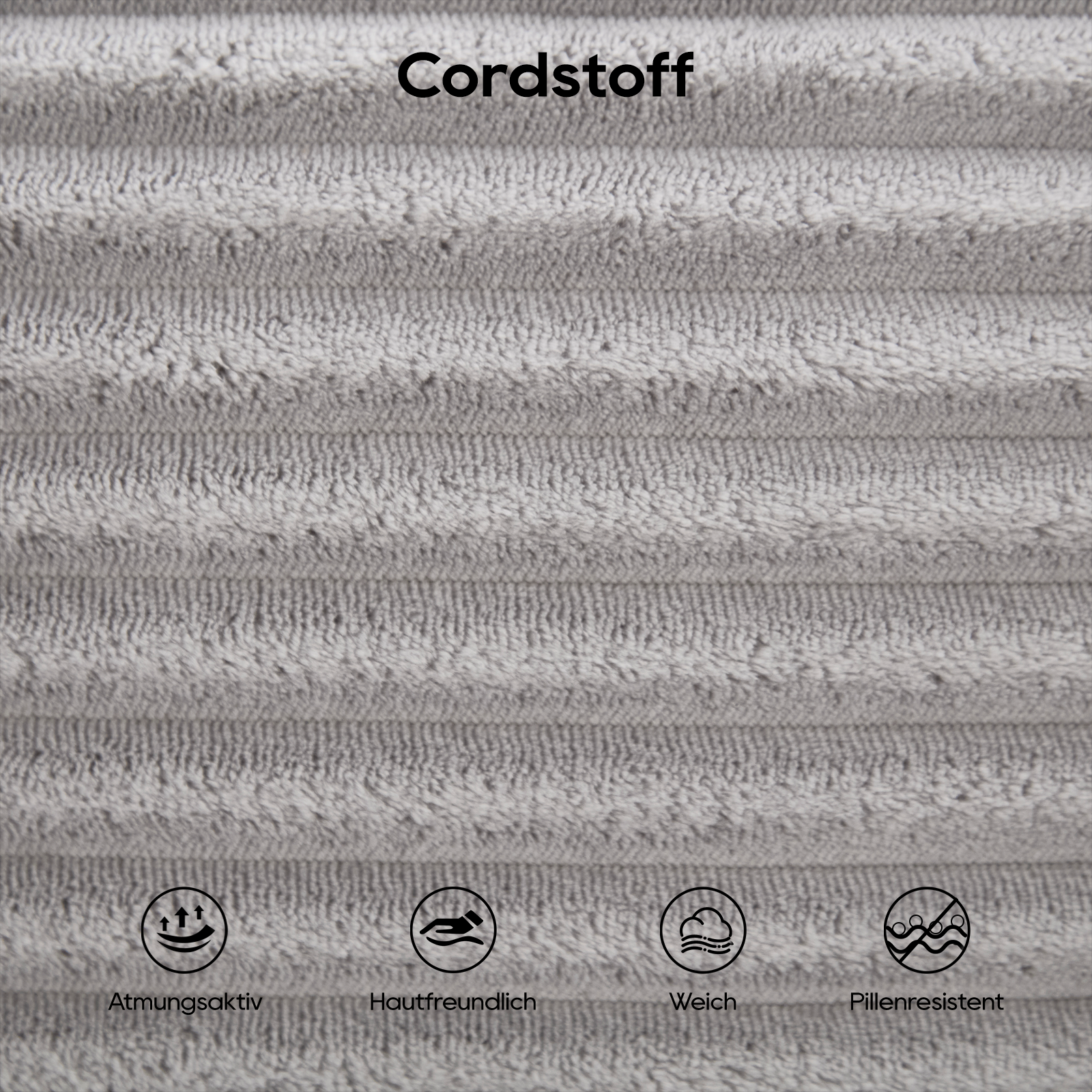 Canapé 2 places, convertible, en tissu, Gris clair - dimensions et spécifications