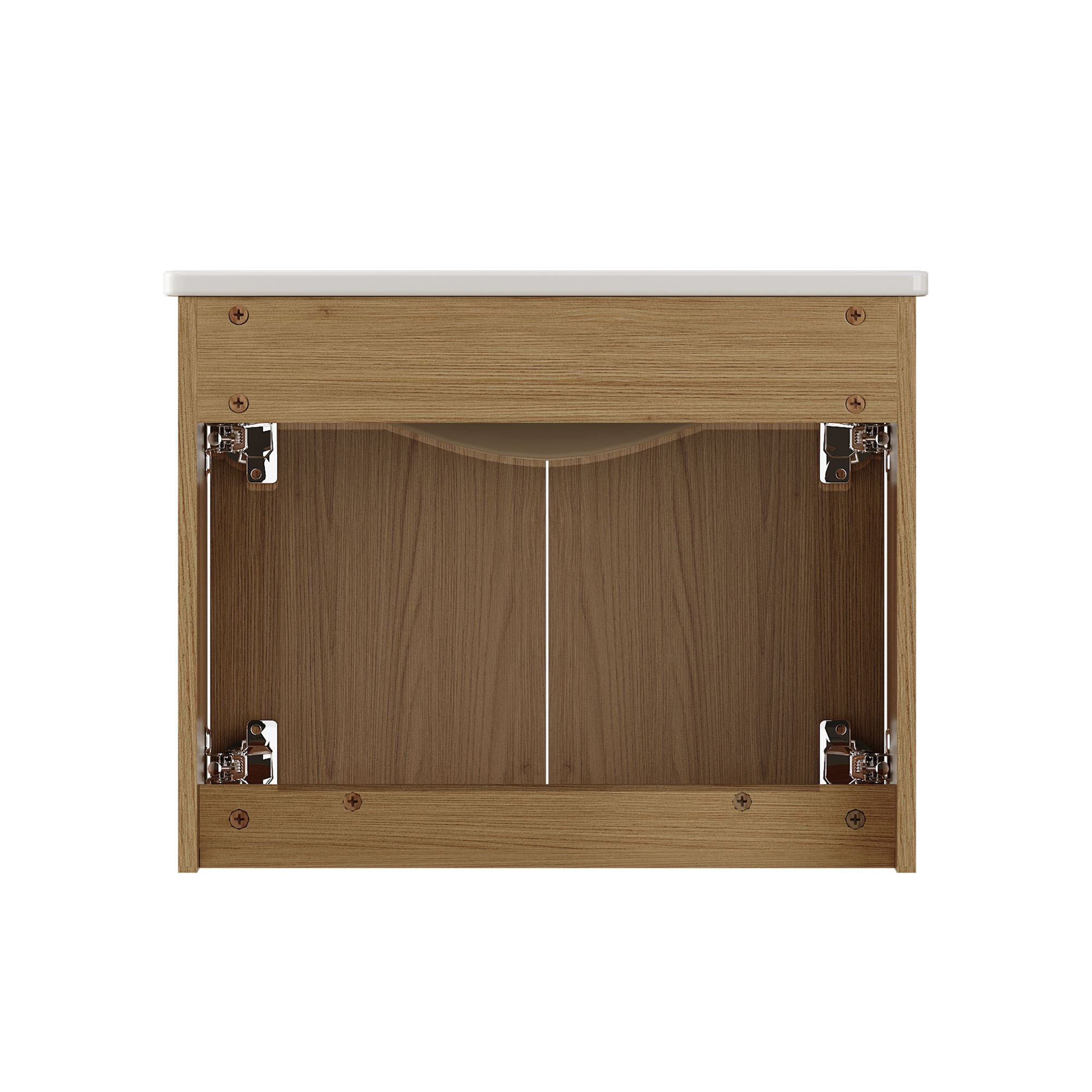 60cm Badezimmerschrank in Hell Eiche. Reichhaltige