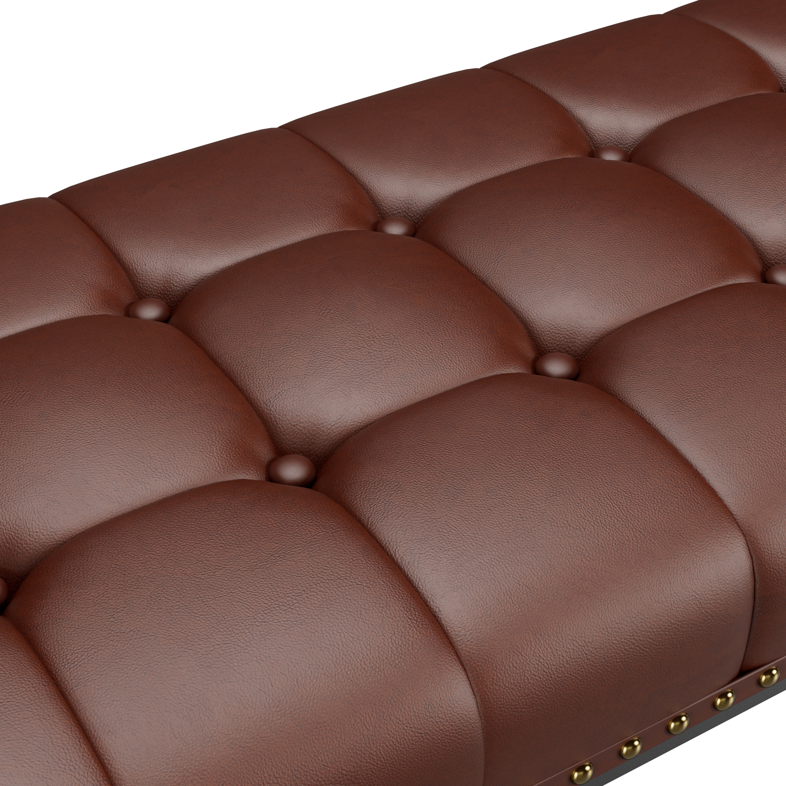 Banc vintage en simili cuir PVC 36 pouces, boutons capitonnés, rivets élégants, résistant aux fissures et décoloration, pour salle à manger, entrée et chambre, multifonctionnel, design classique sophistiqué - image 4
