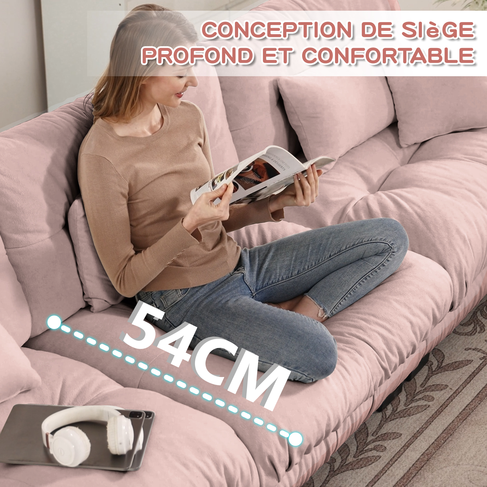 Présentation du canapé d'angle