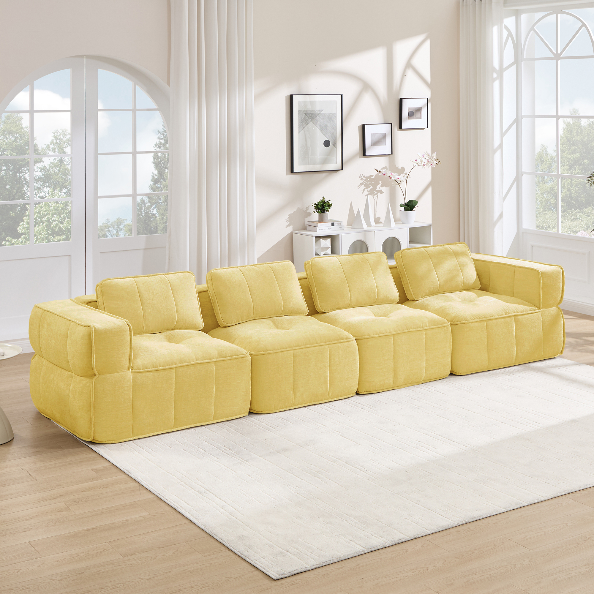 Canapé modulaire Jaune - visuel 2