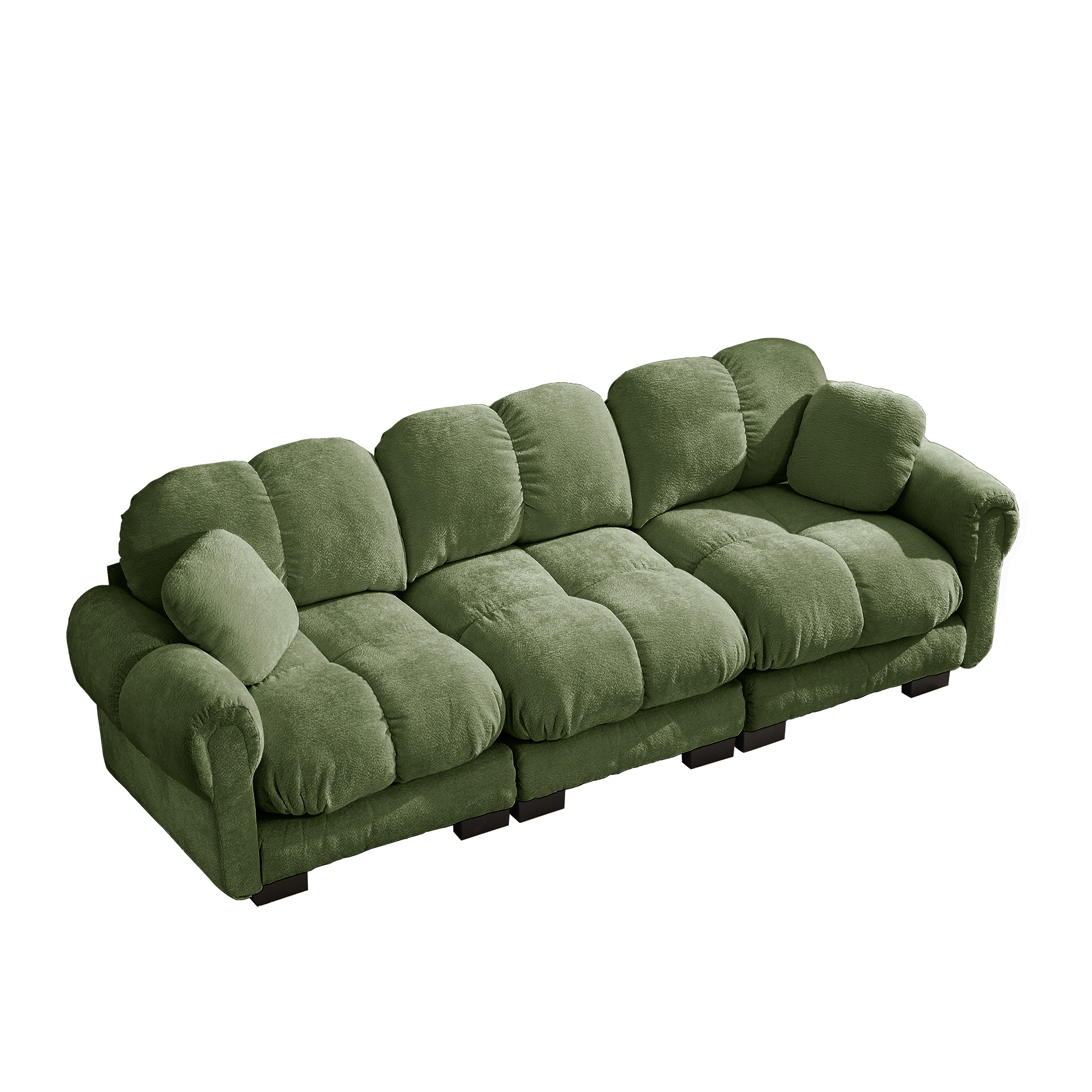Canapé modulable avec assise confortable et finition soignée vert - spécifications 1