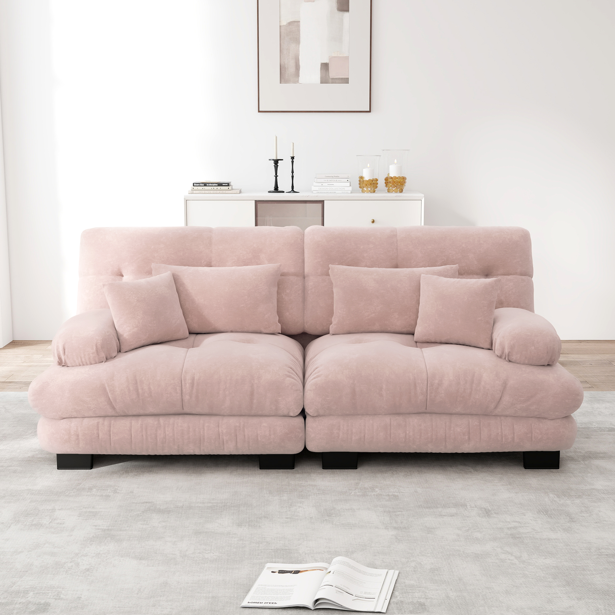 Cloud Ecksofa für Wohnzimmer, Chenille Doppelsofa 