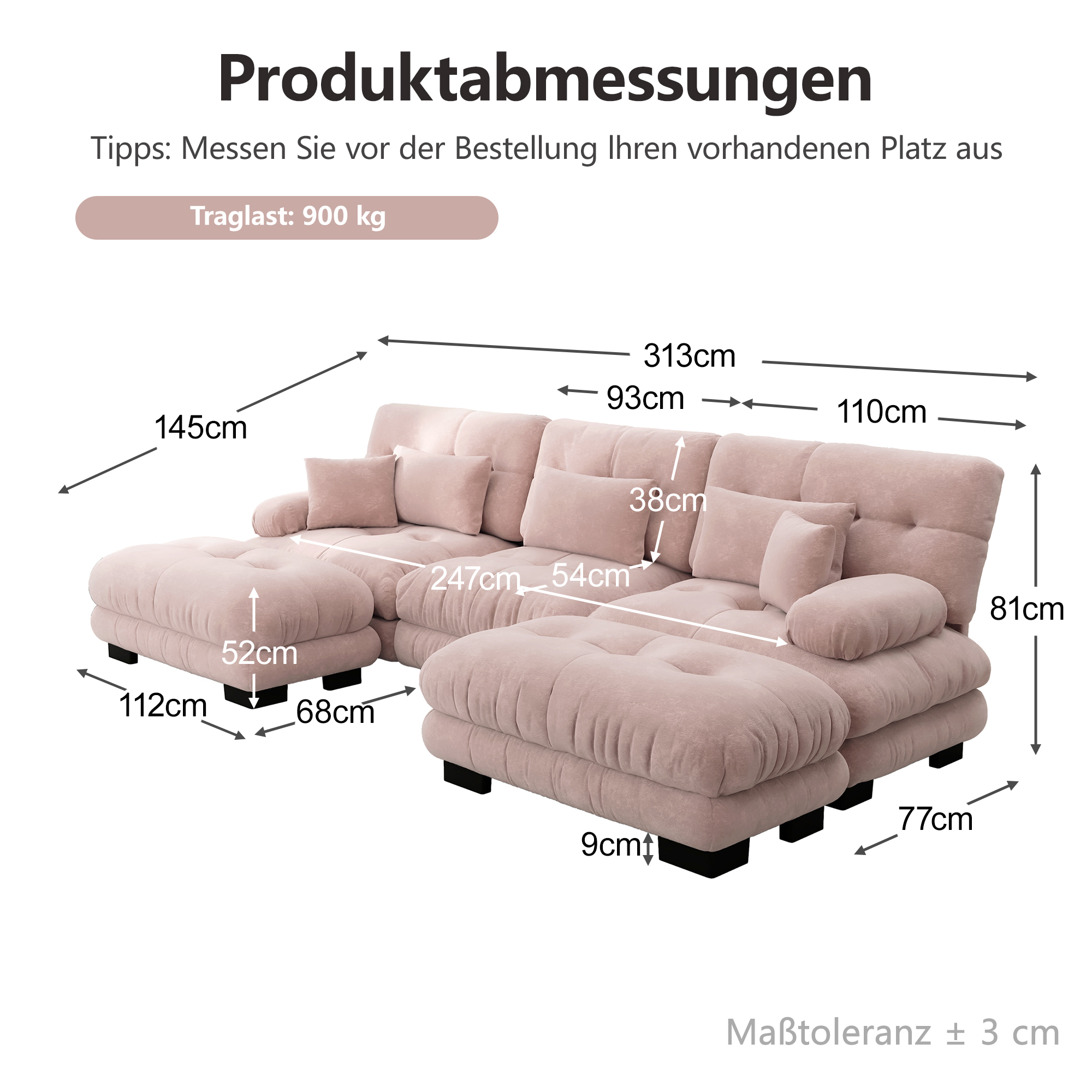 Dimensions du canapé convertible